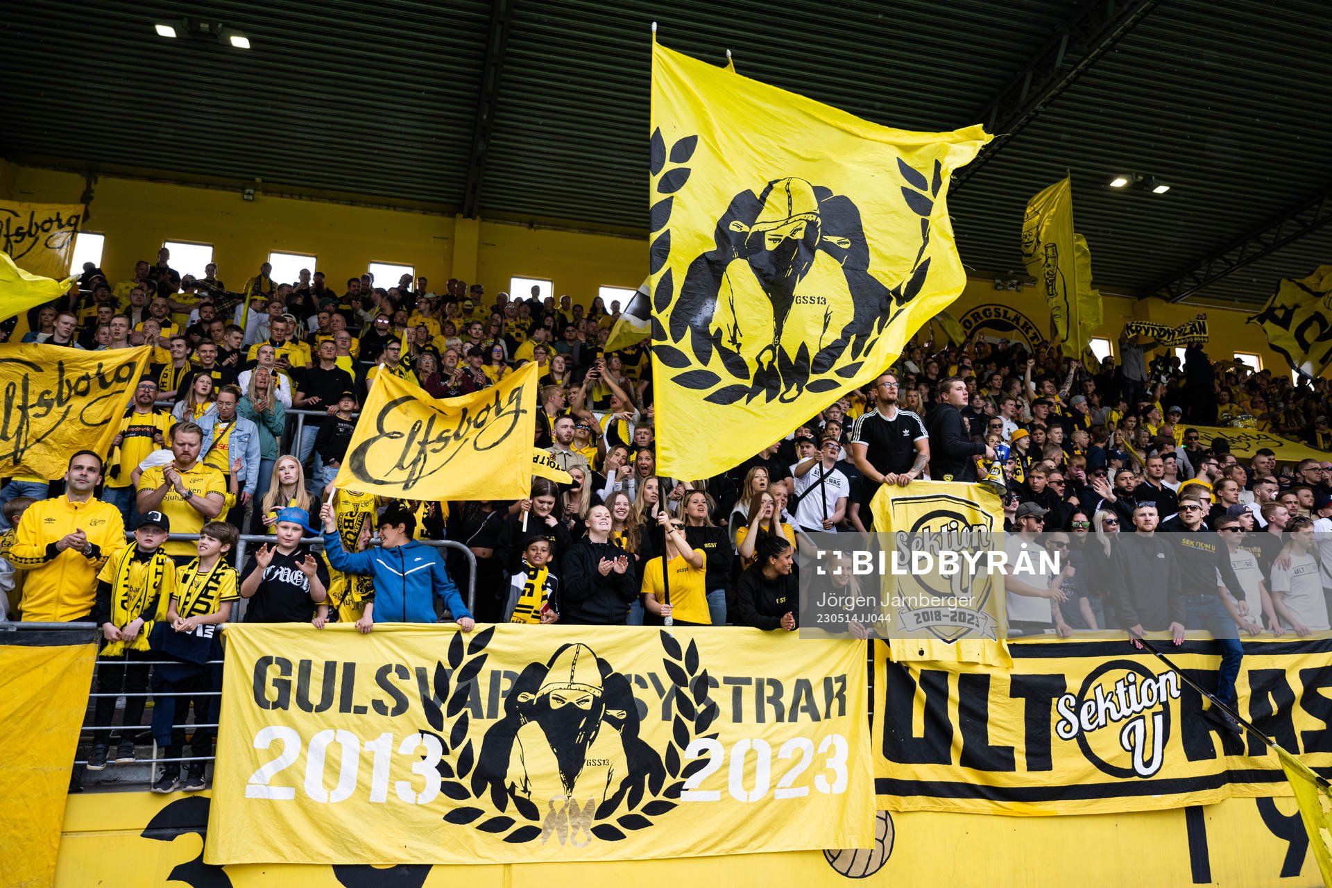Elfsborgs supportrar jublar