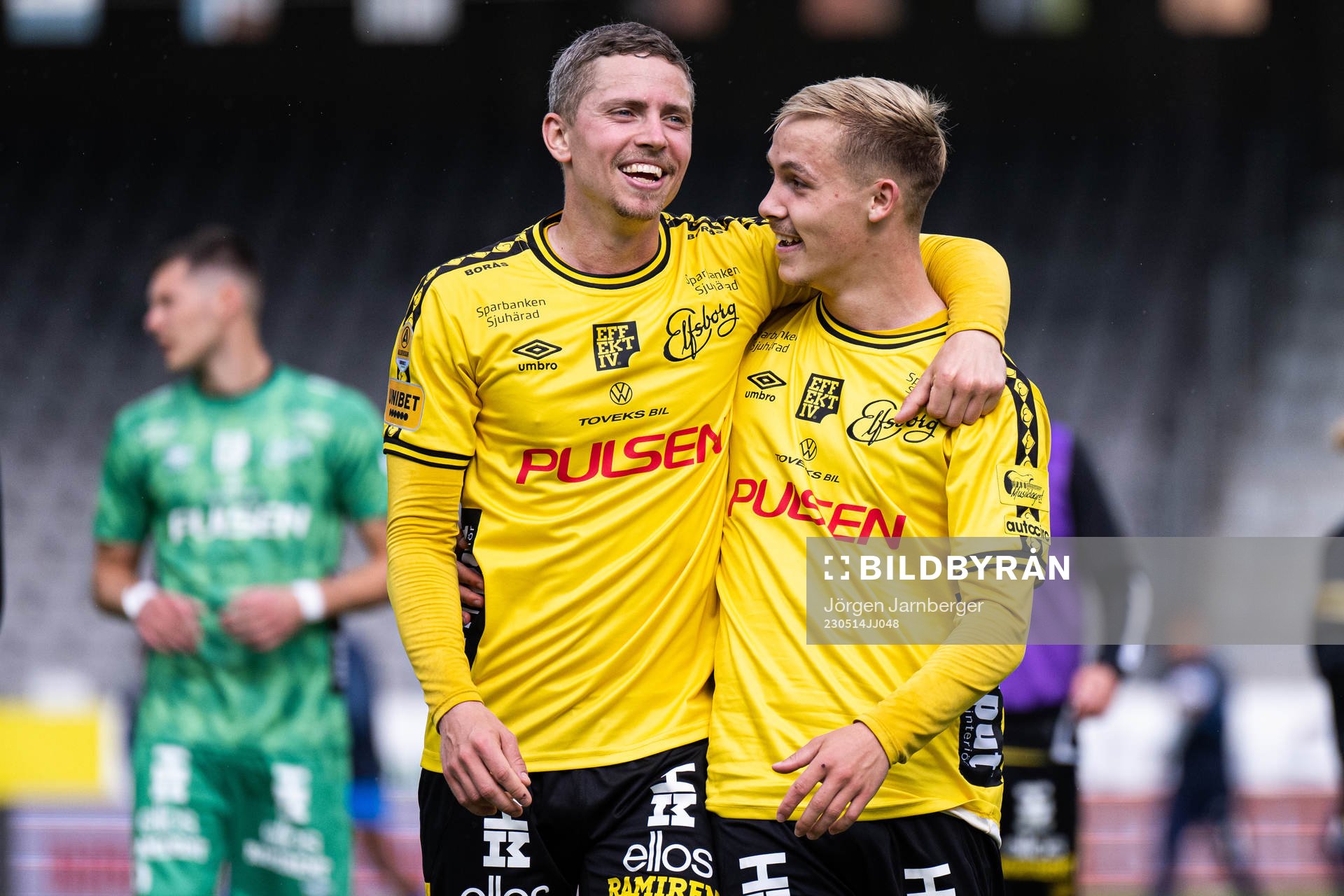Elfsborgs Andre Ibsen Rømer och Jacob Ondrejka jublar