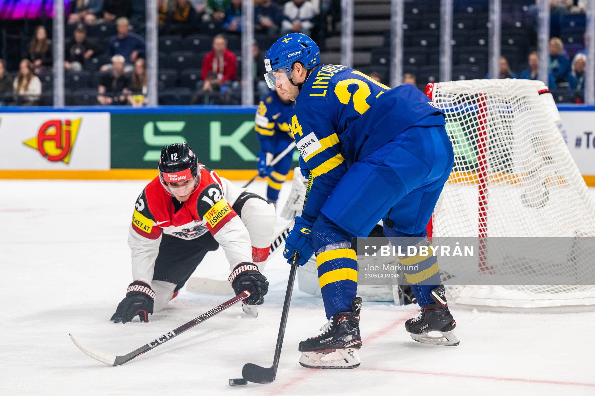 David Maier of Austria and Oscar Lindberg of Sweden