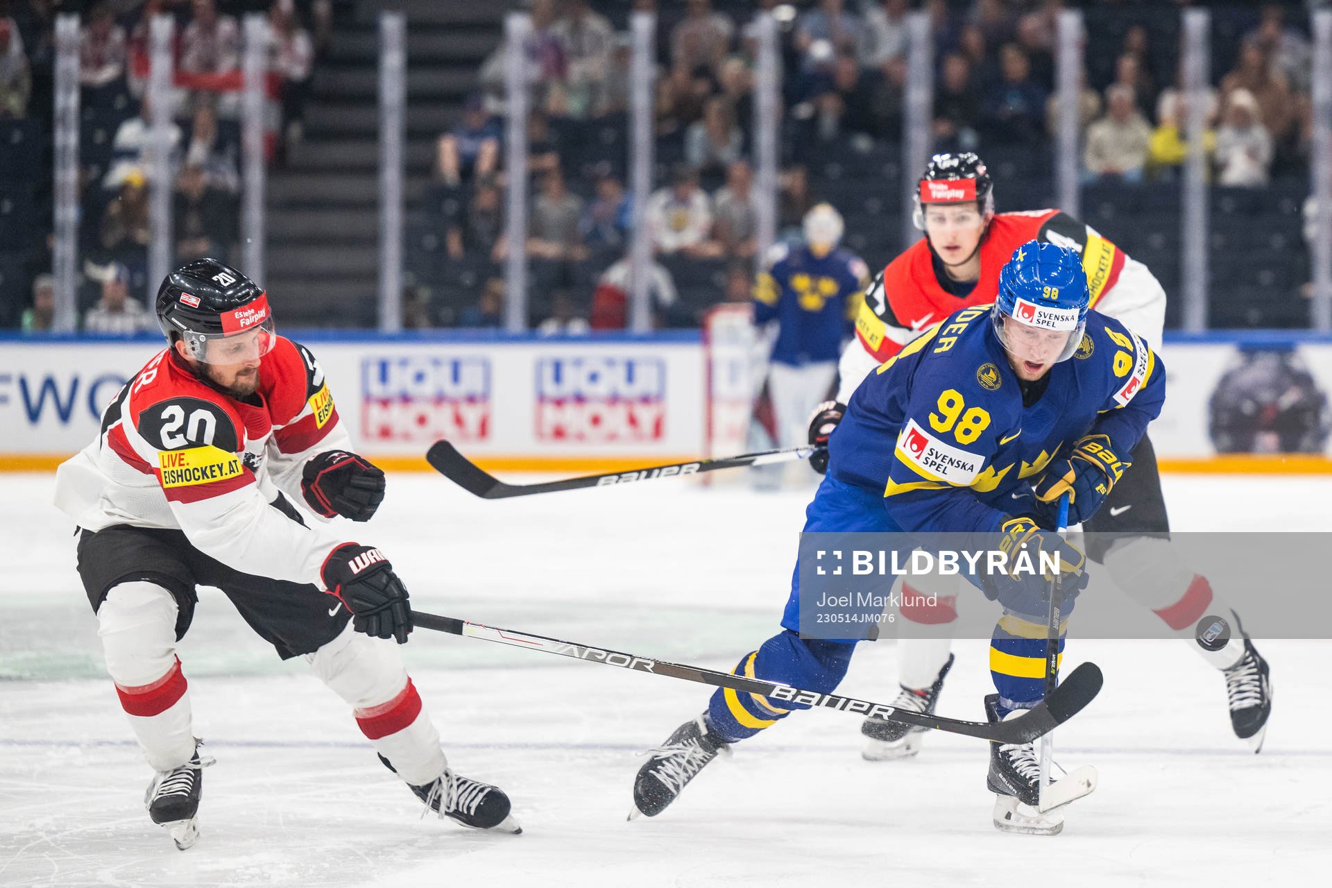 Nico Brunner of Austria and Alexander Nylander of Sweden