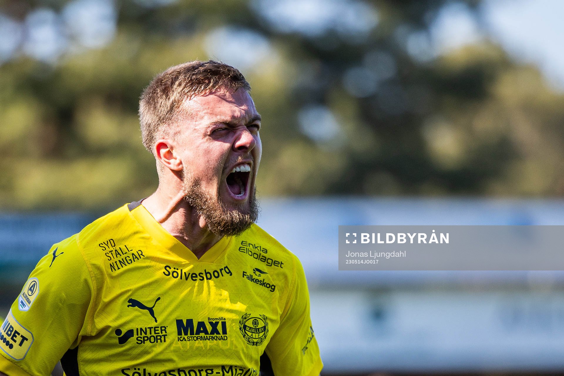 Mjällbys Ivan Kricak jublar