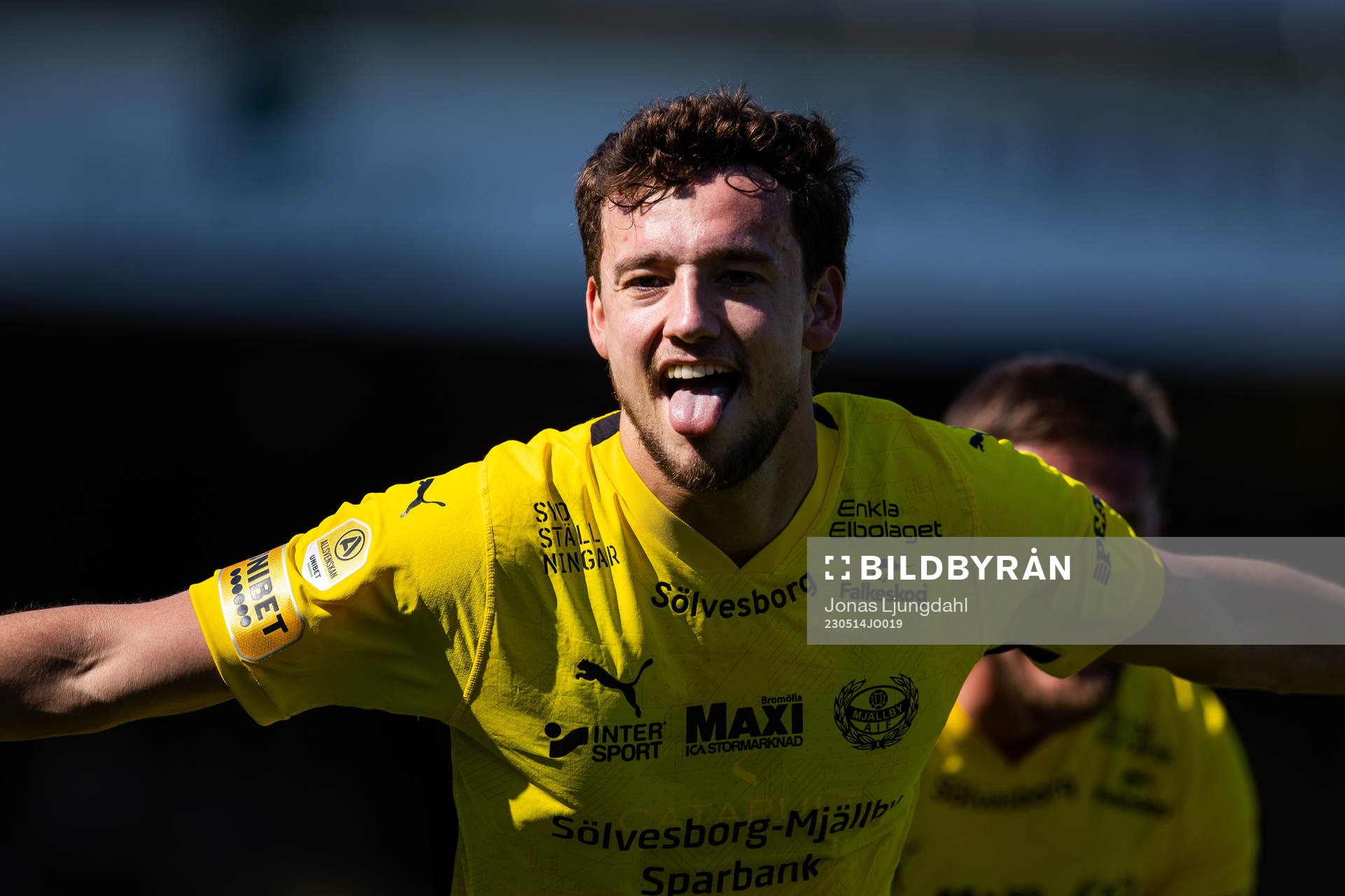 Mjällbys Colin Rösler jublar