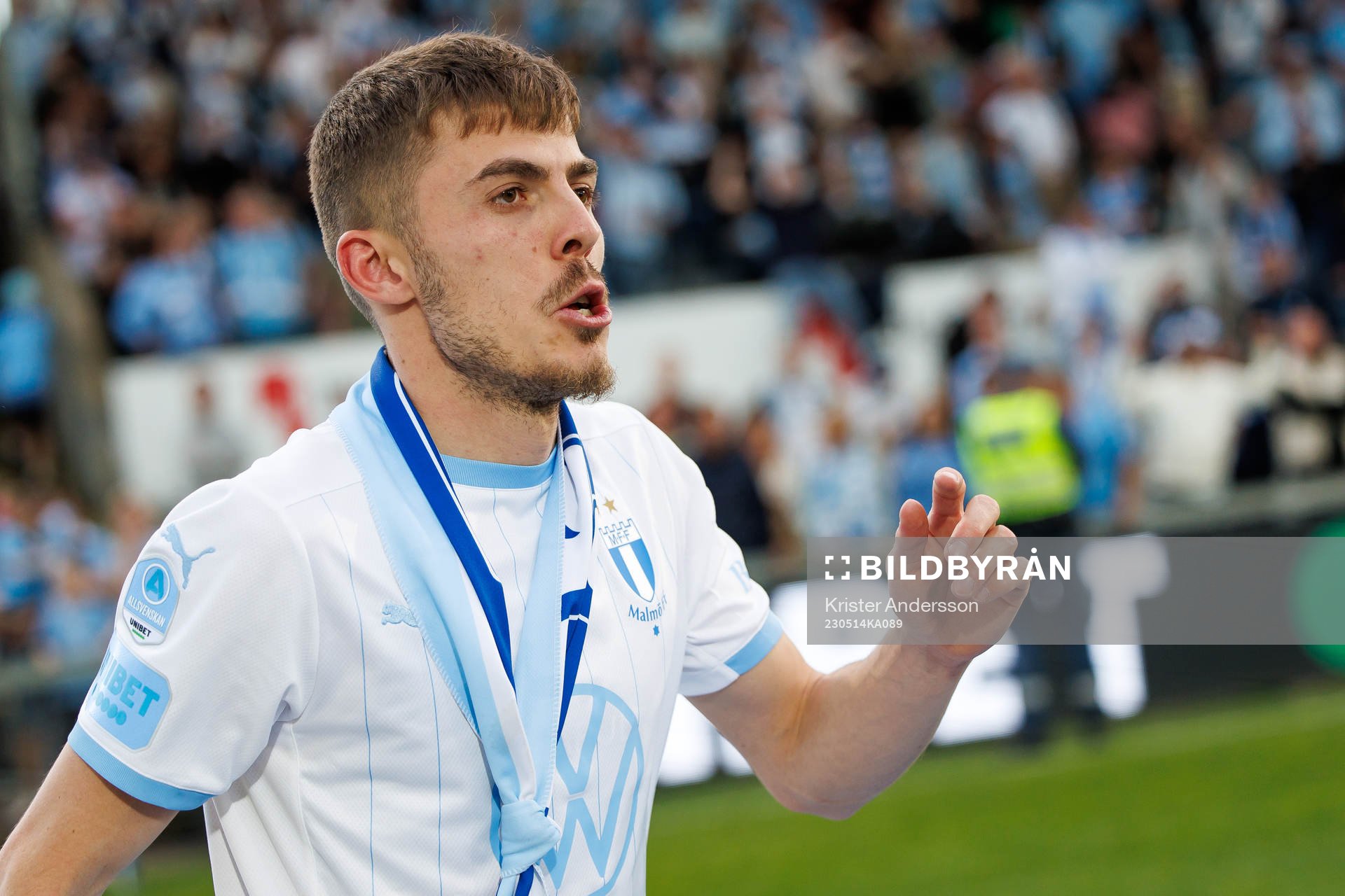 Malmö FFs Patriot Sejdiu jublar