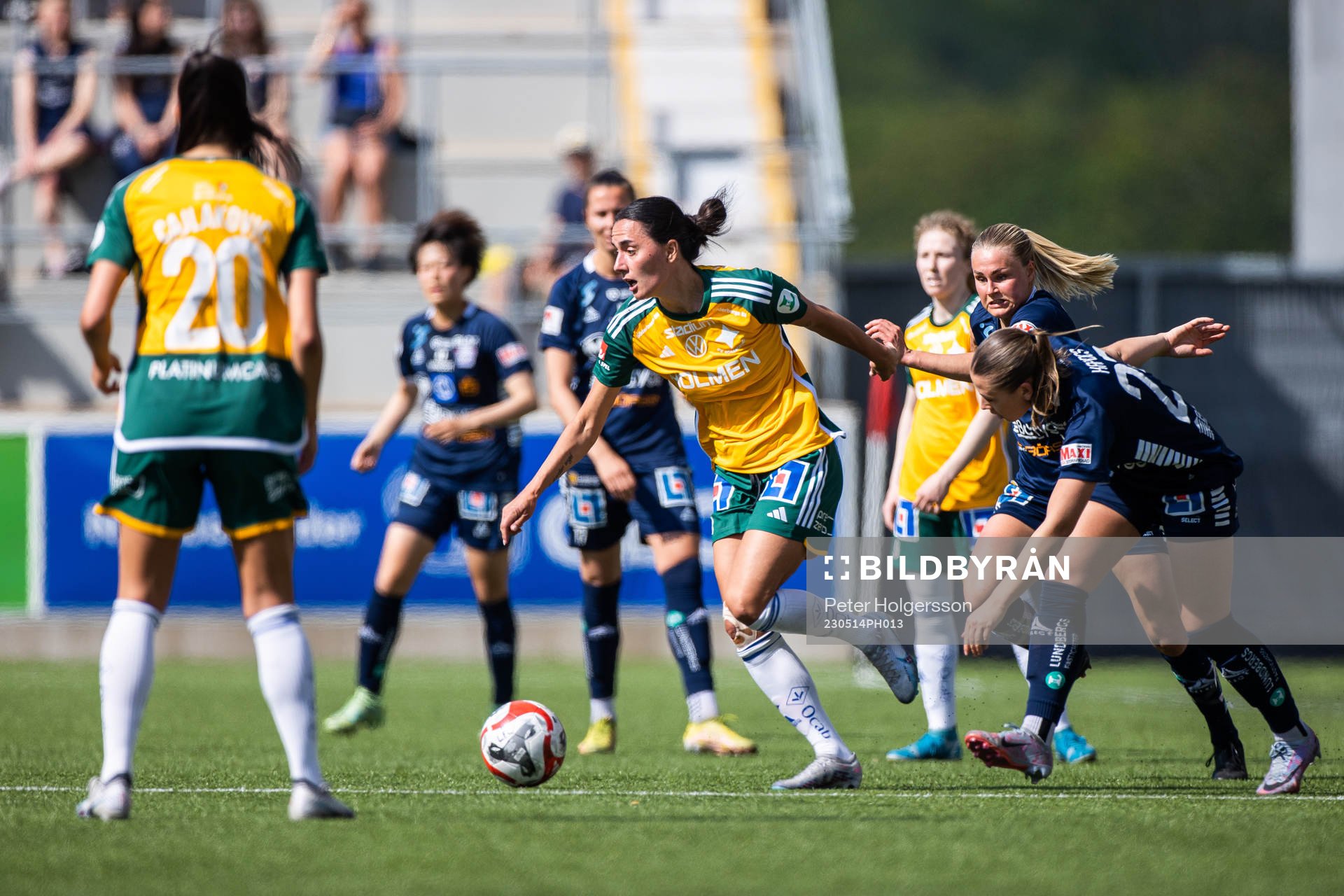 IFK Norrköpings Irma Cajlakovic under fotbollsmatchen i Damallsvenskan mellan Linköping och IFK Norrköping den 14 maj 2023 i Linköping. 