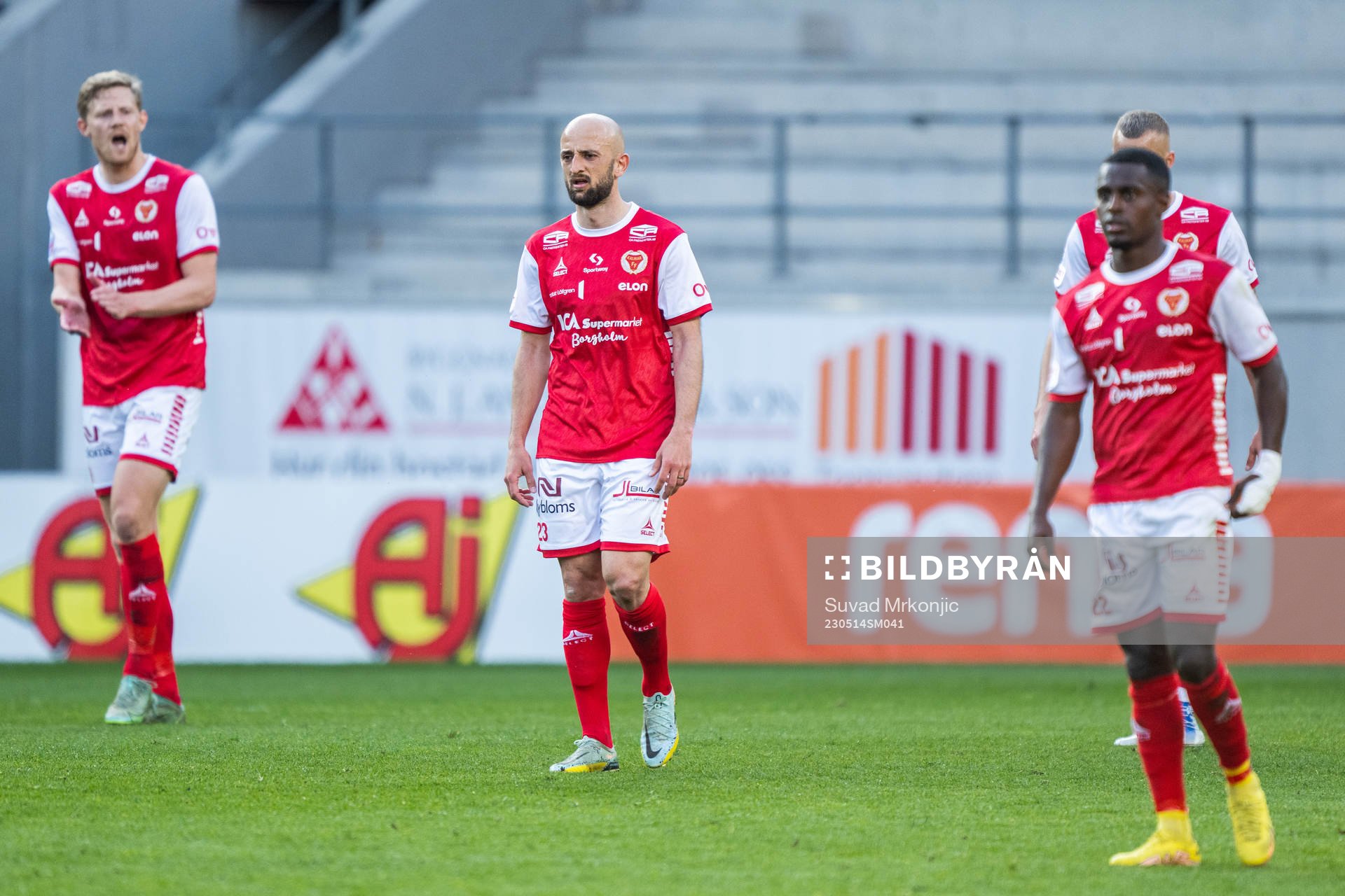 Kalmars Lars Saetra, Robert Gojani och Nahom Girmai Netabay