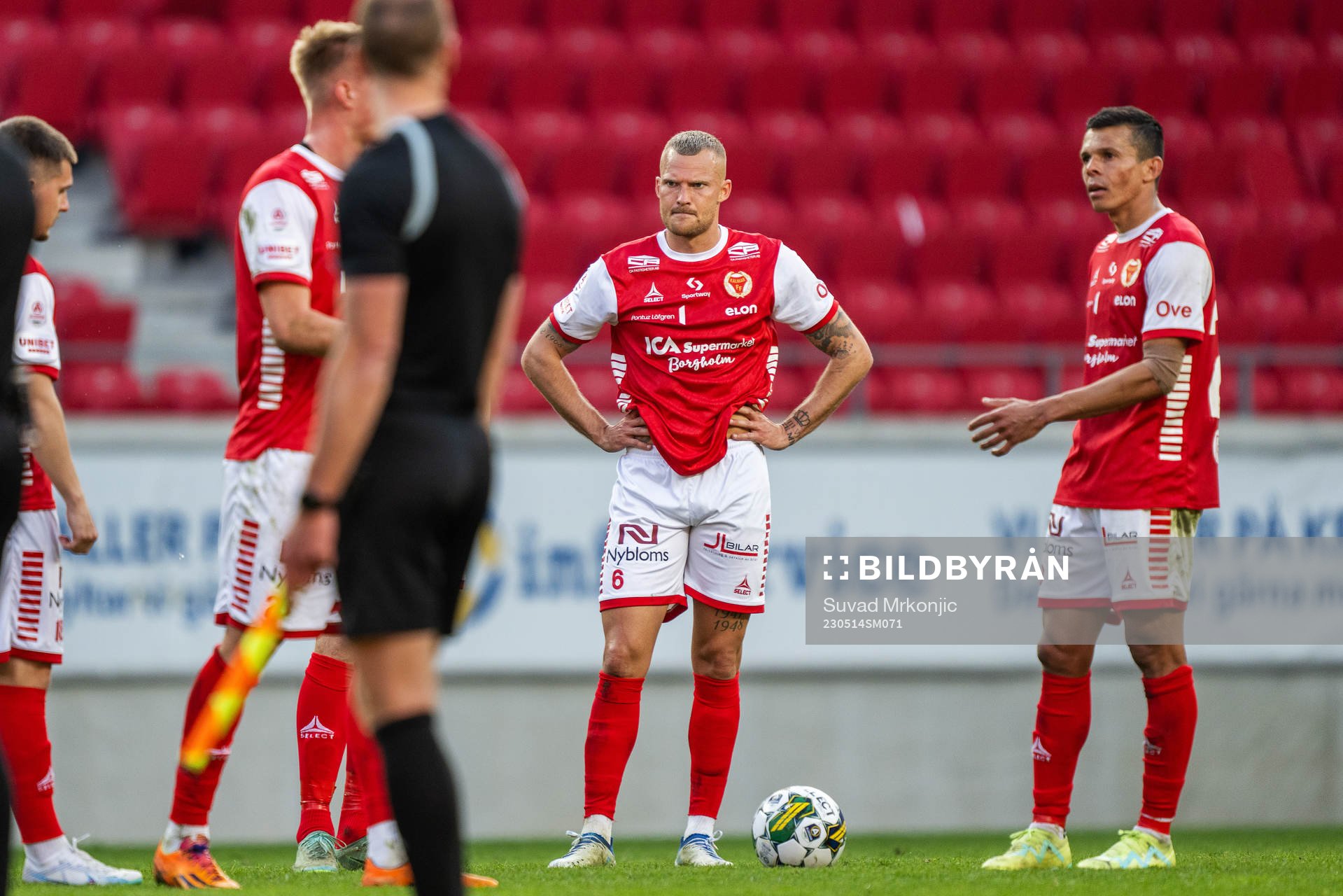 Kalmars Rasmus Sjöstedt och Romario Pereira Sipiao deppar