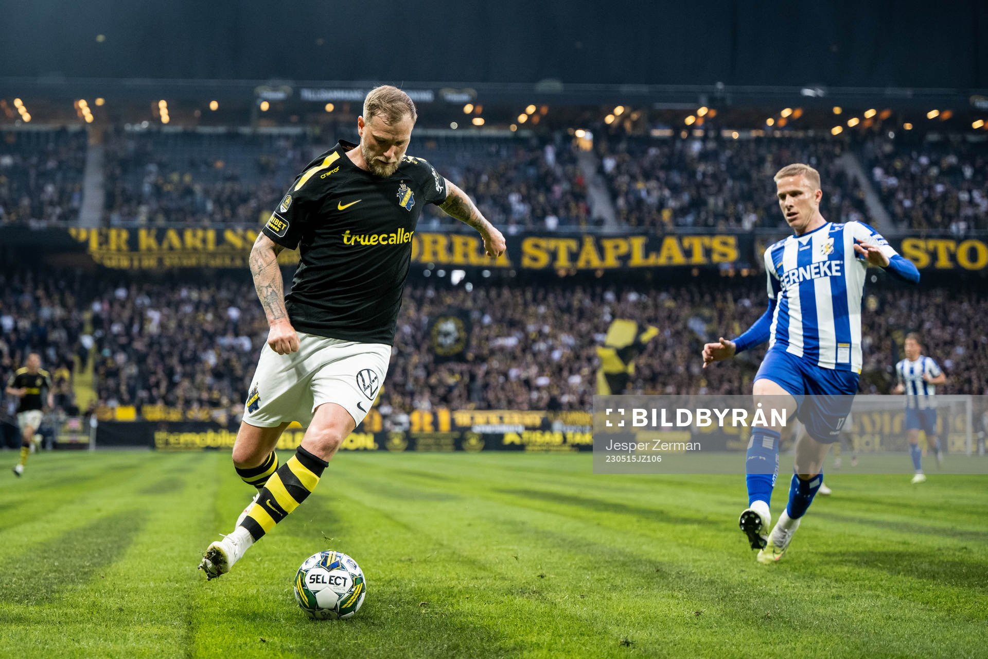 AIKs John Guidetti och IFK Göteborgs Oscar Wendt