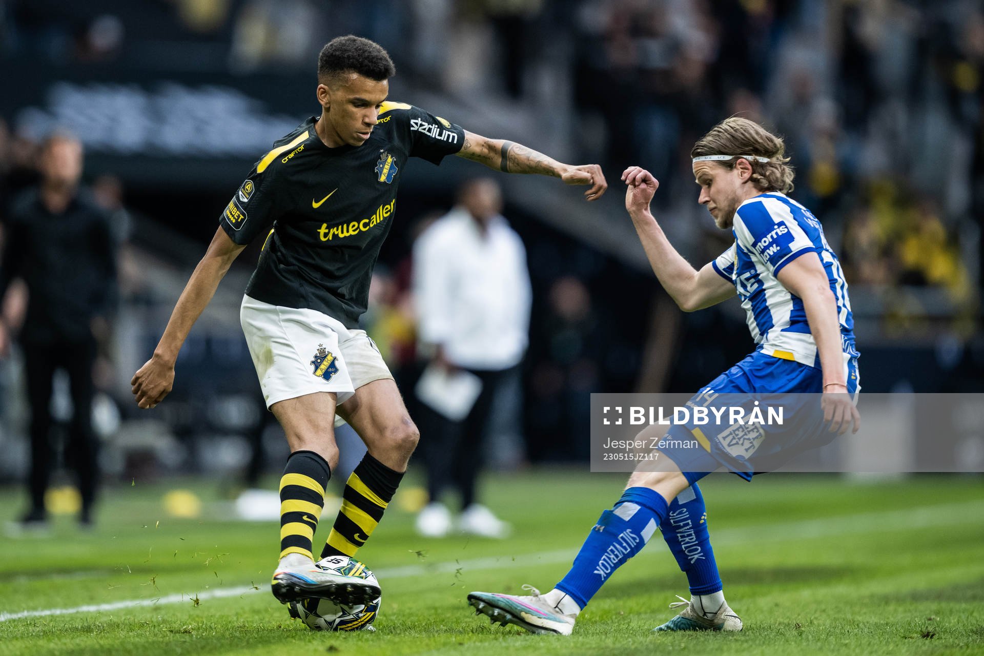AIKs Rui Modesto och IFK Göteborgs Gustaf Norlin