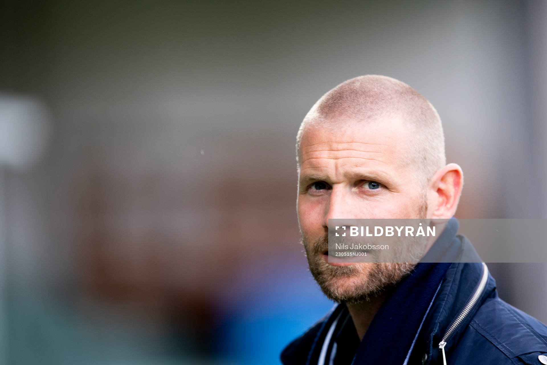 GIF Sundsvalls sportchef Tommy Naurin under fotbollsmatchen i Superettan mellan GIF Sundsvall och Helsingborg den 15 maj 2023 i Sundsvall.