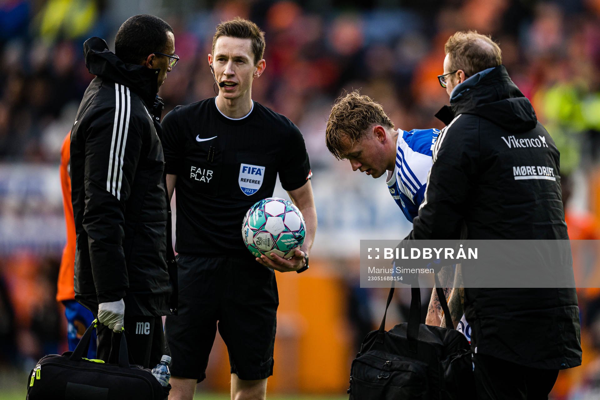 Birk Risa of Molde in pain