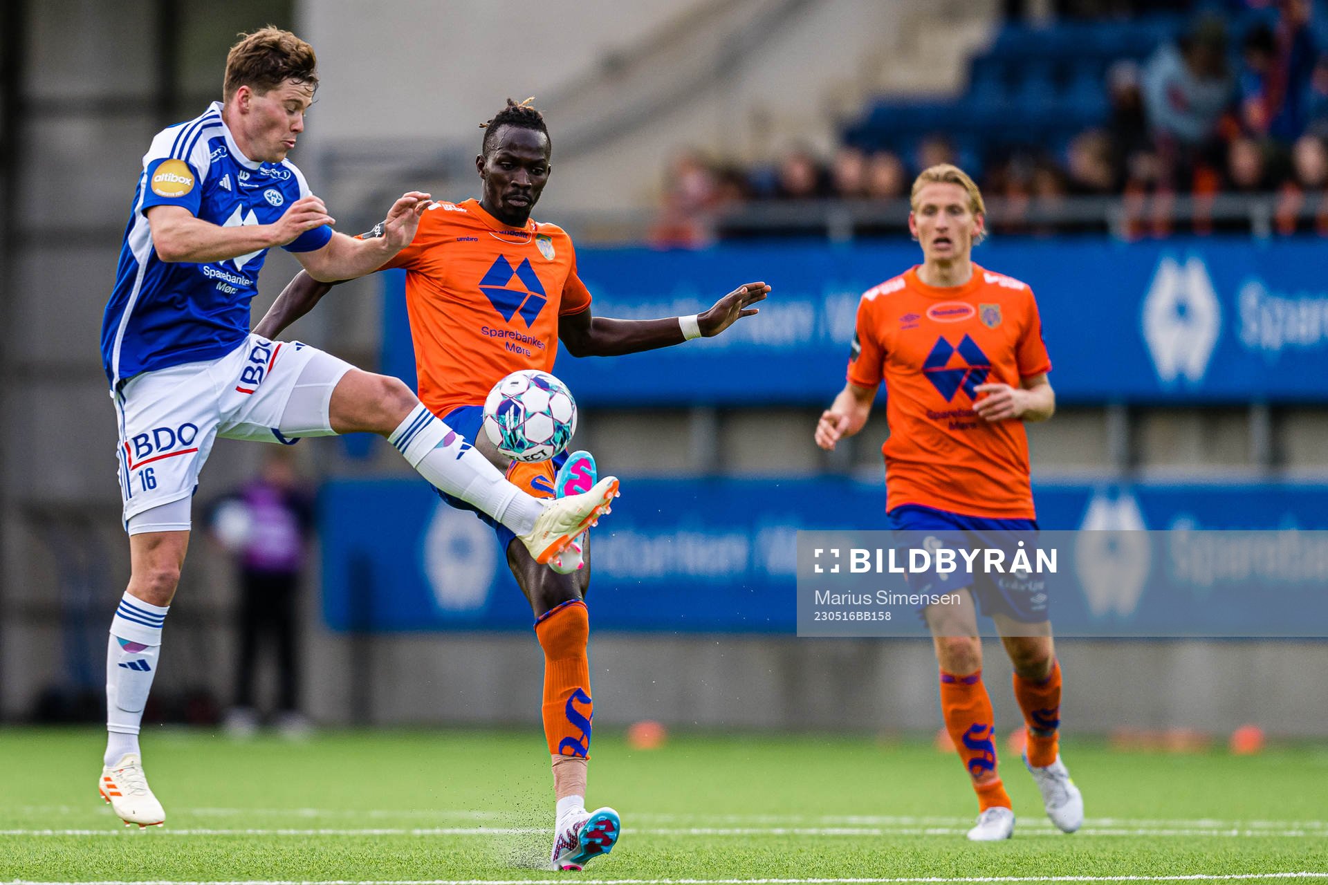 Emil  Breivik of Molde and Amidou Diop of Aalesund