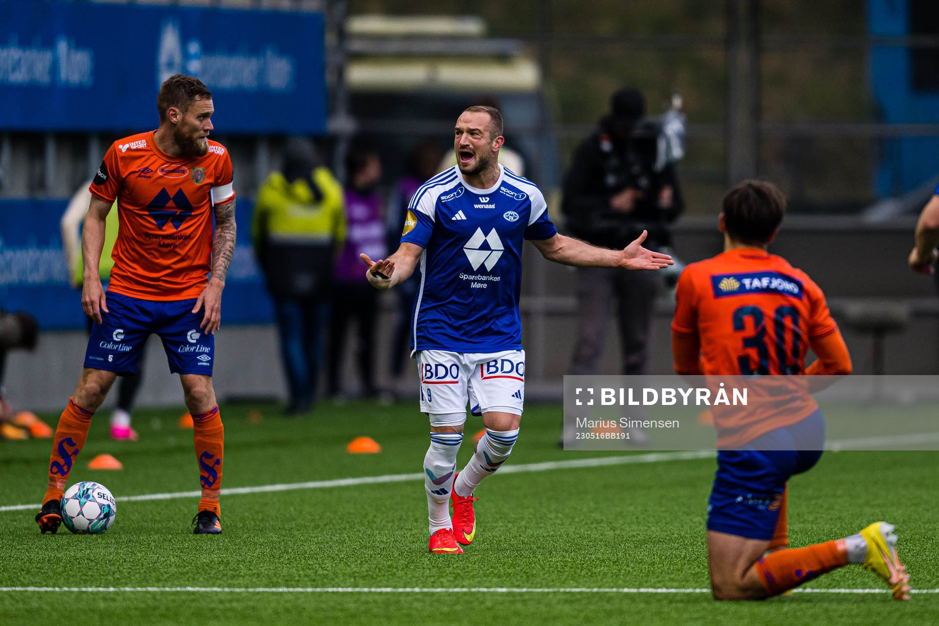 Veton Berisha of Molde reacts