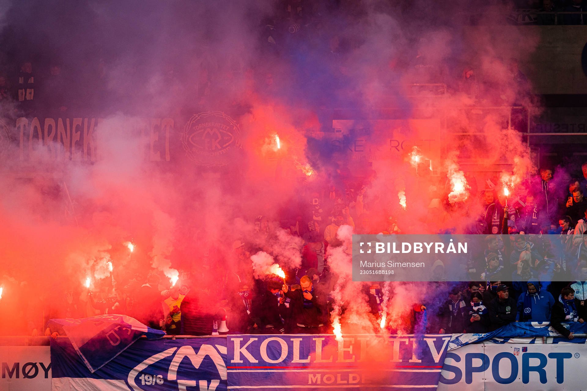 Spectators in the stands