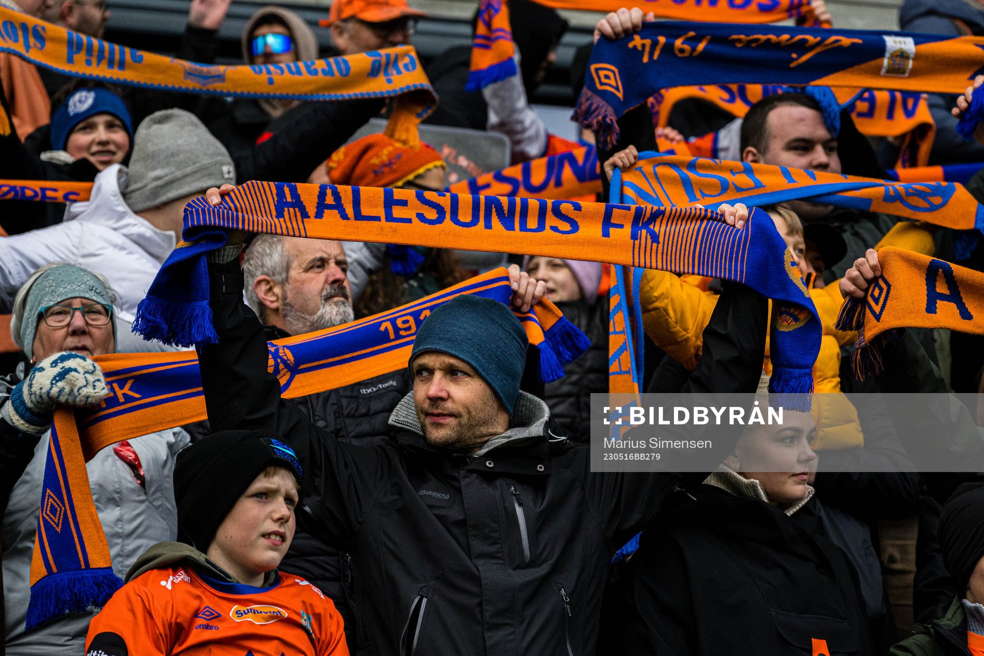 Spectators in the stands