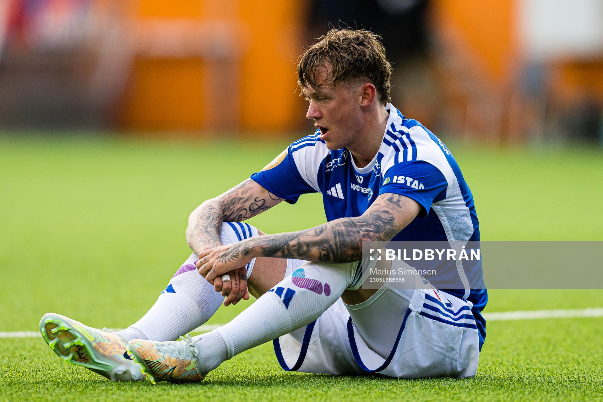 Birk Risa of Molde in pain