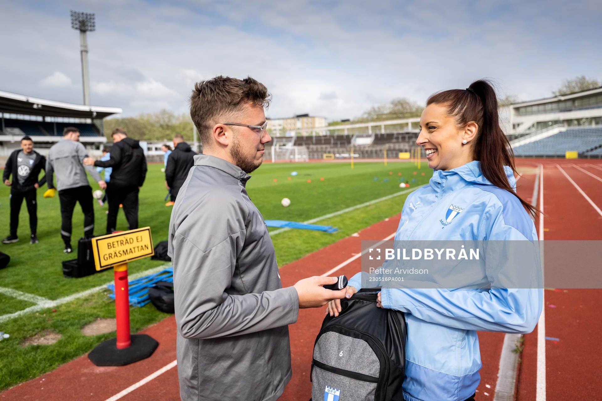 Fystränare Jared Wallance och Malin Gunnarsson