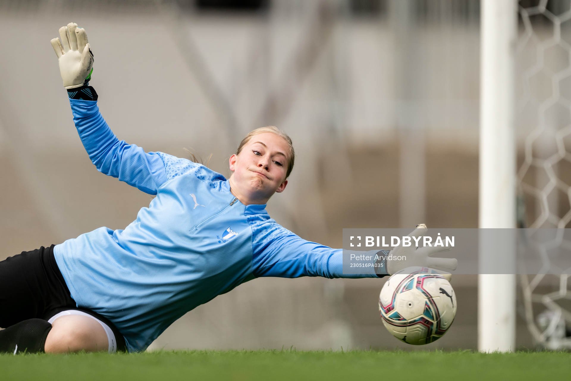 Målvakt Emelie Borg under en träning med Malmö FF den 16 maj 2023 i Malmö. 
