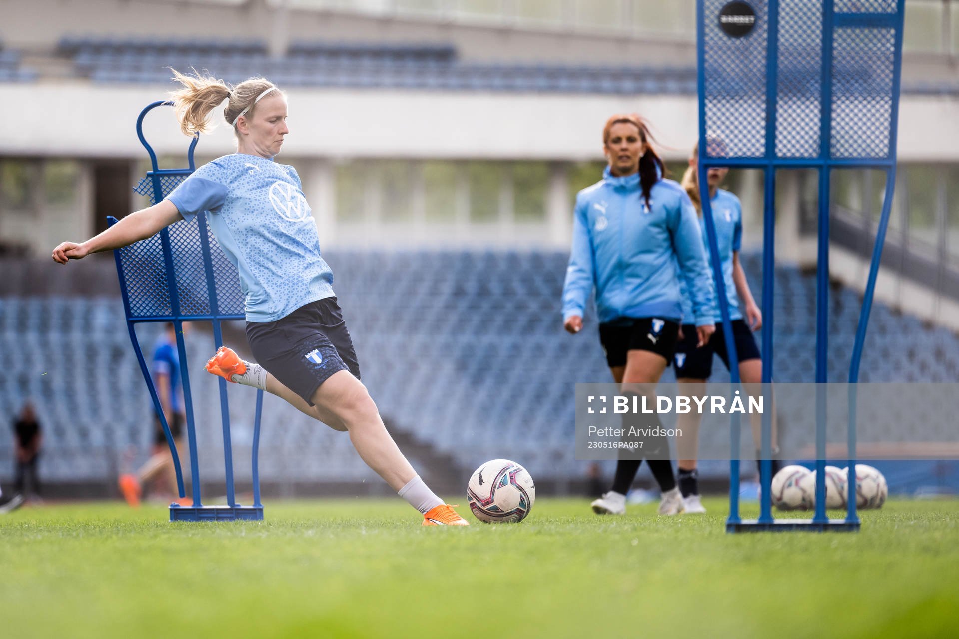 Melina Skarström under en träning med Malmö FF den 16 maj 2023 i Malmö. 
