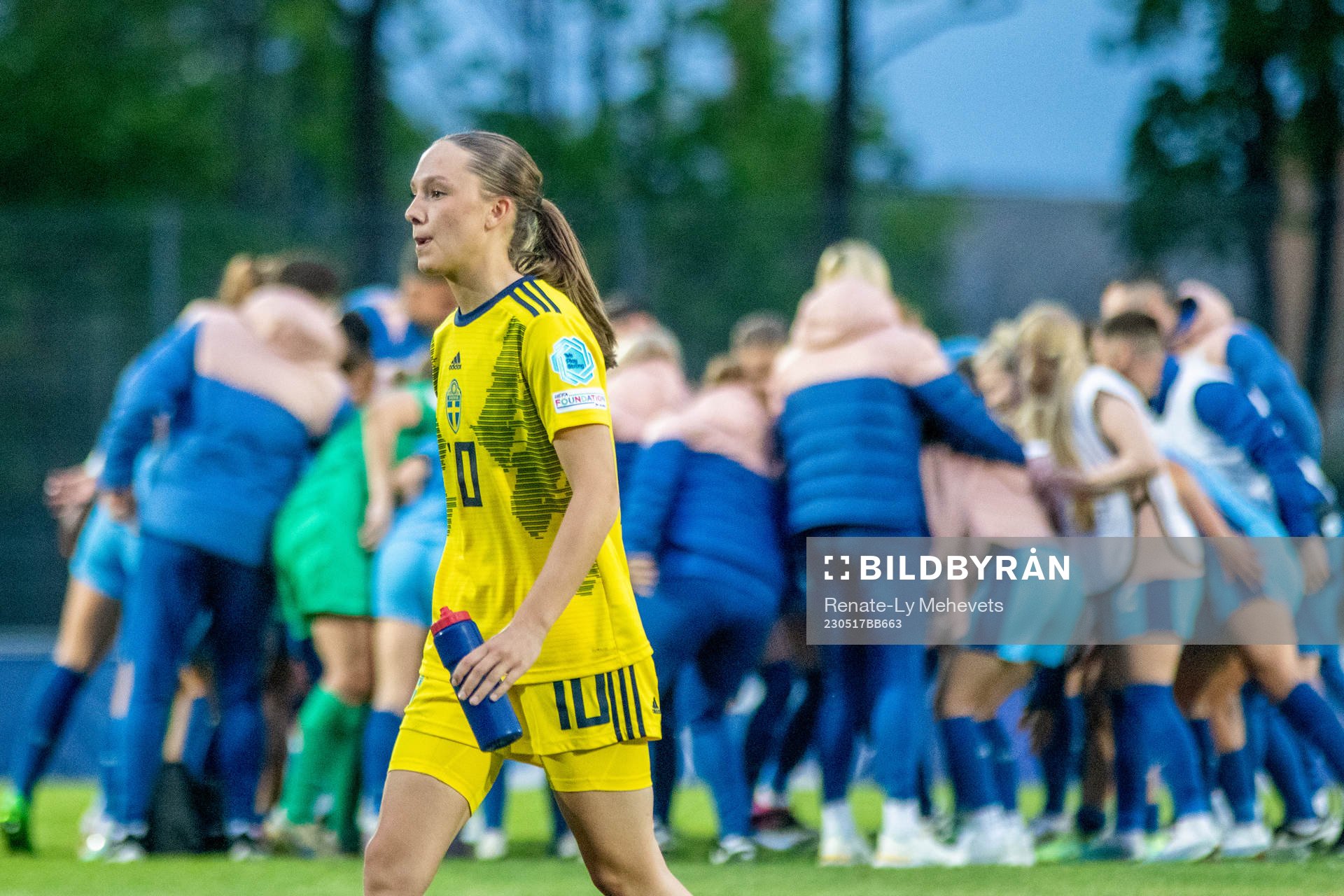 Nova Rolfsson of Sweden looks dejected
