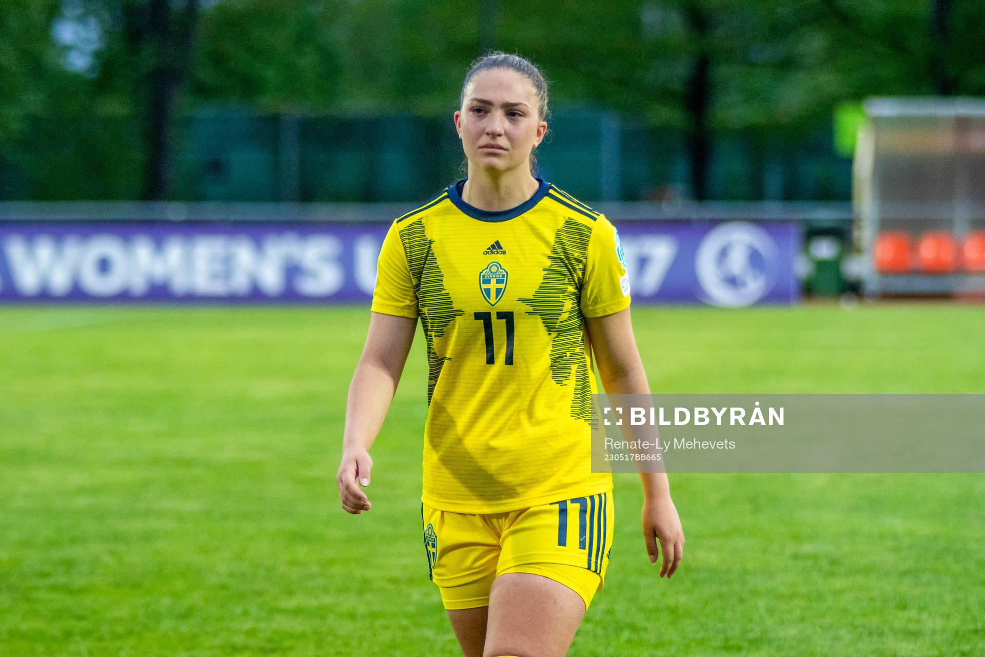 Olivia Ländin Sjöblom of Sweden looks dejected