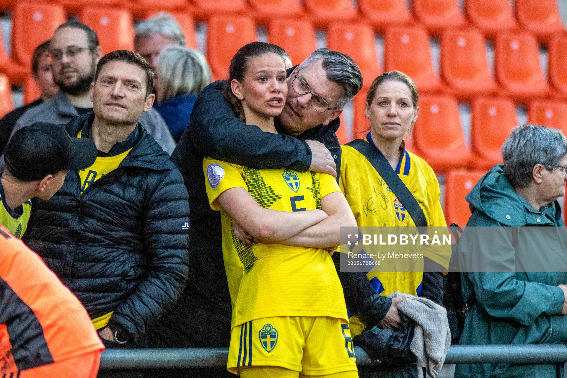 Bella Andersson of Sweden looks dejected