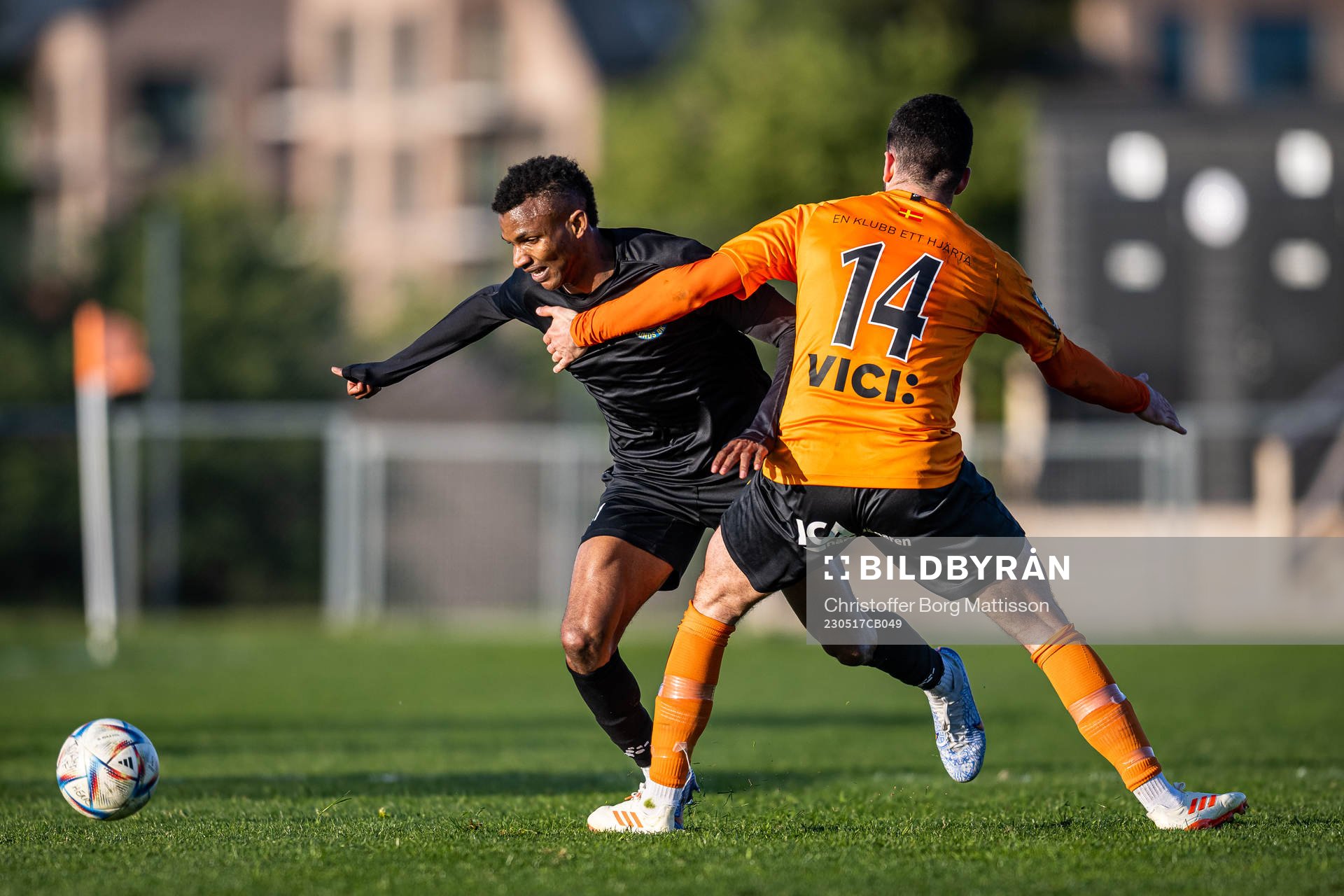 Lunds BKs Abdramane Djitteye under fotbollsmatchen i Division 1 Södra mellan Torns IF och Lunds BK den 17 maj 2023 i Lund.