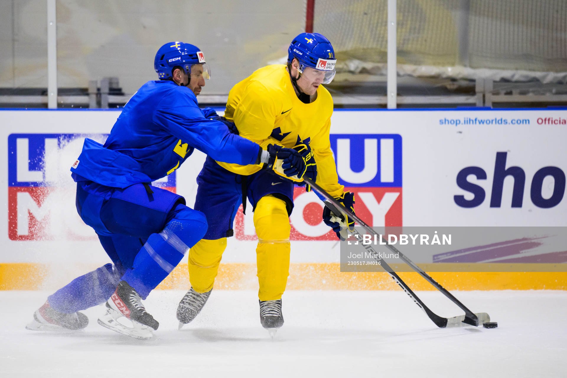 Patrik Nemeth and Carl Grundström of Sweden at a practice