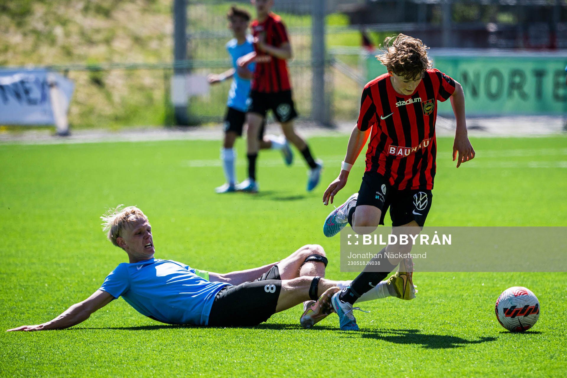 Brommapojkarnas Atle Wahlund och Landskronas Simon Lindeberg