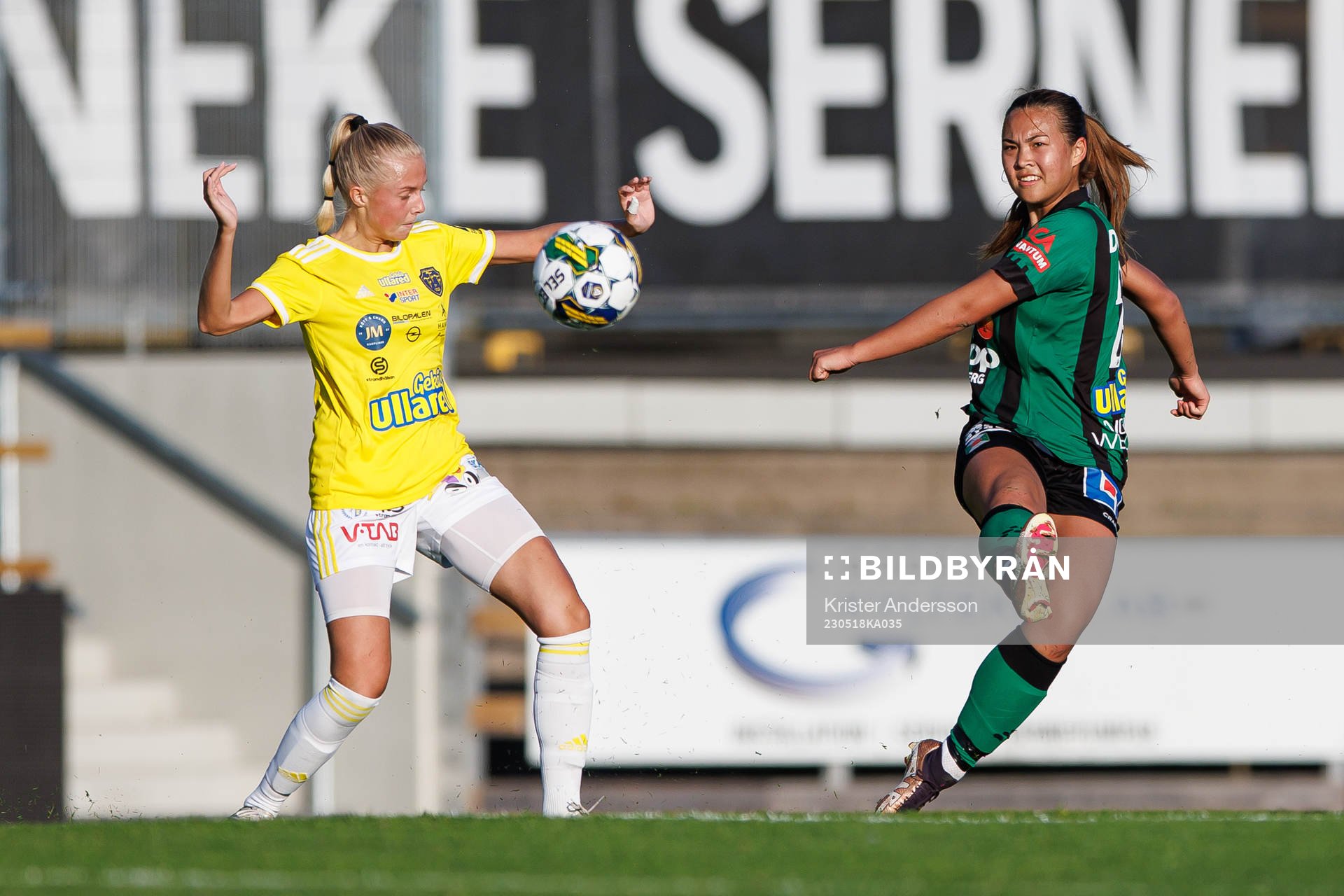 Falkenbergs Oliwia Berg och Varbergs Matilda Mårtensson