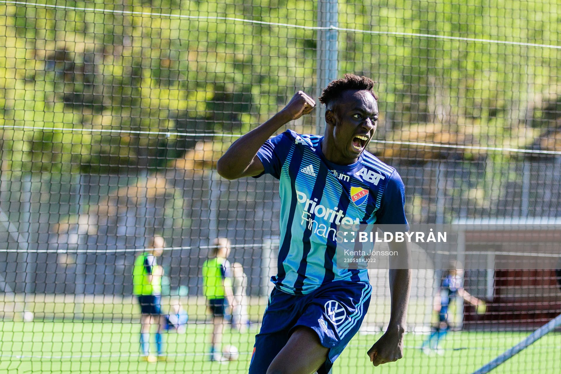 Djurgårdens Kalipha Jawla jublar
