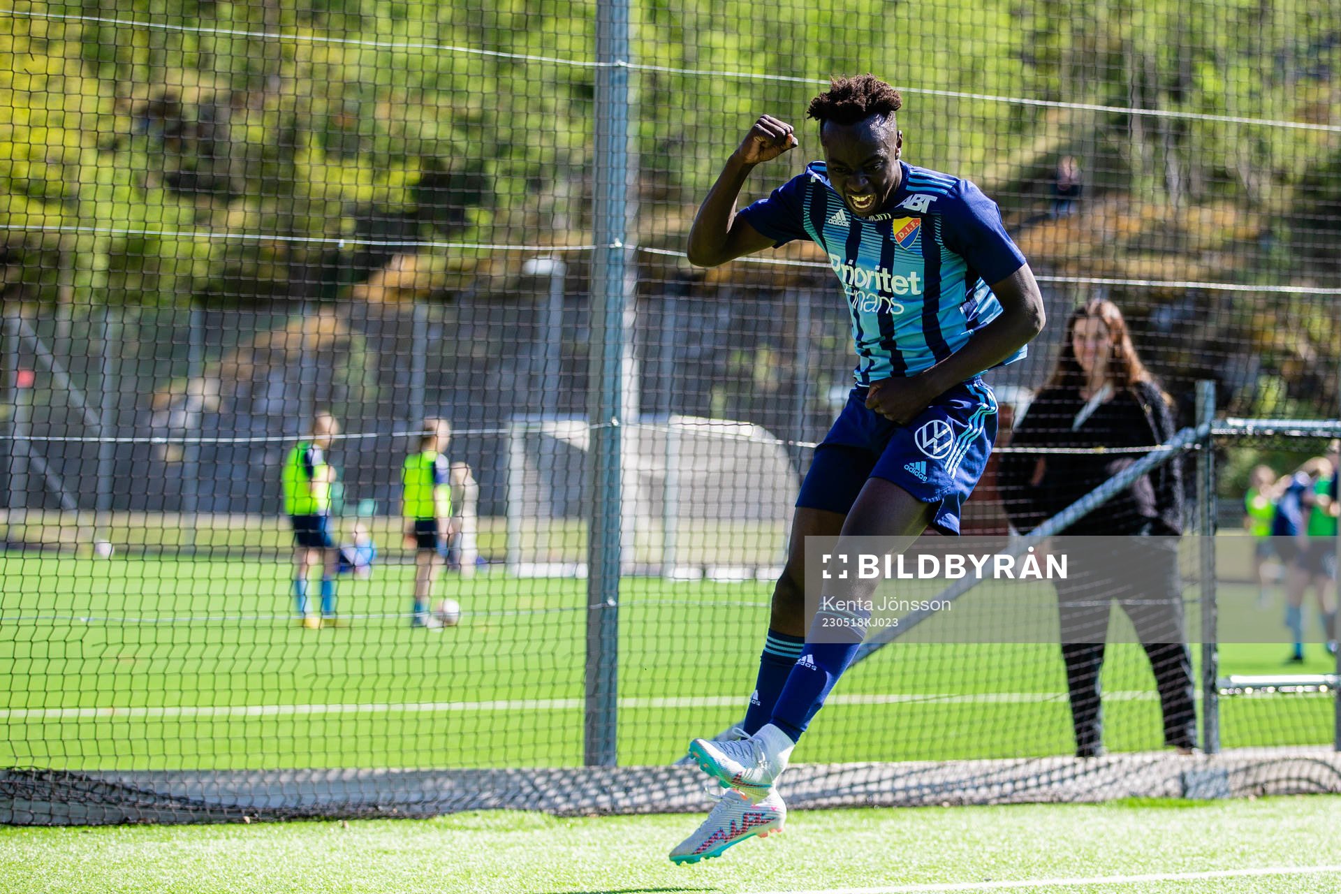 Djurgårdens Kalipha Jawla jublar