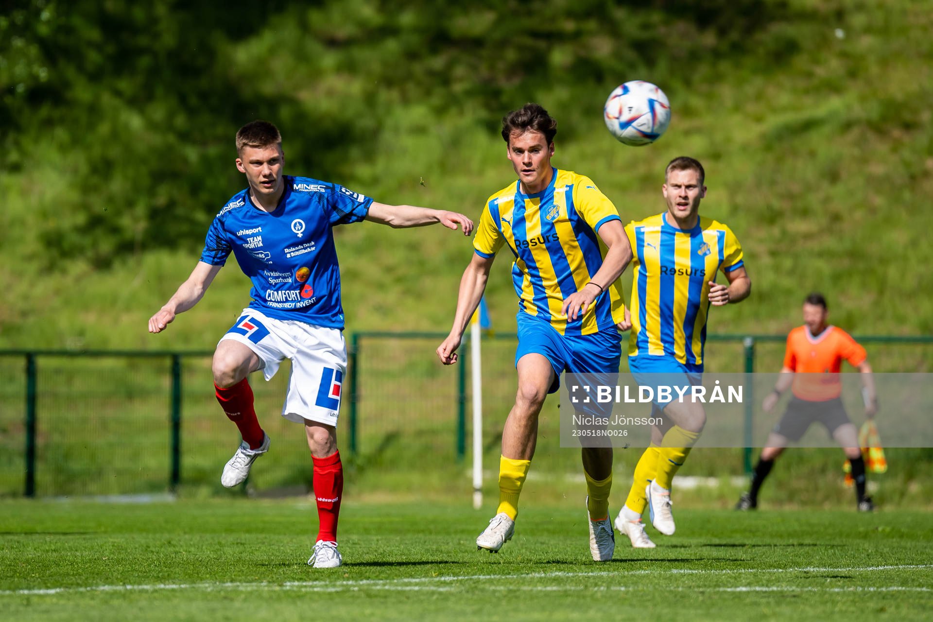Åtvidabergs FFs Albin Bergström och Eskilsminne IFs Johan