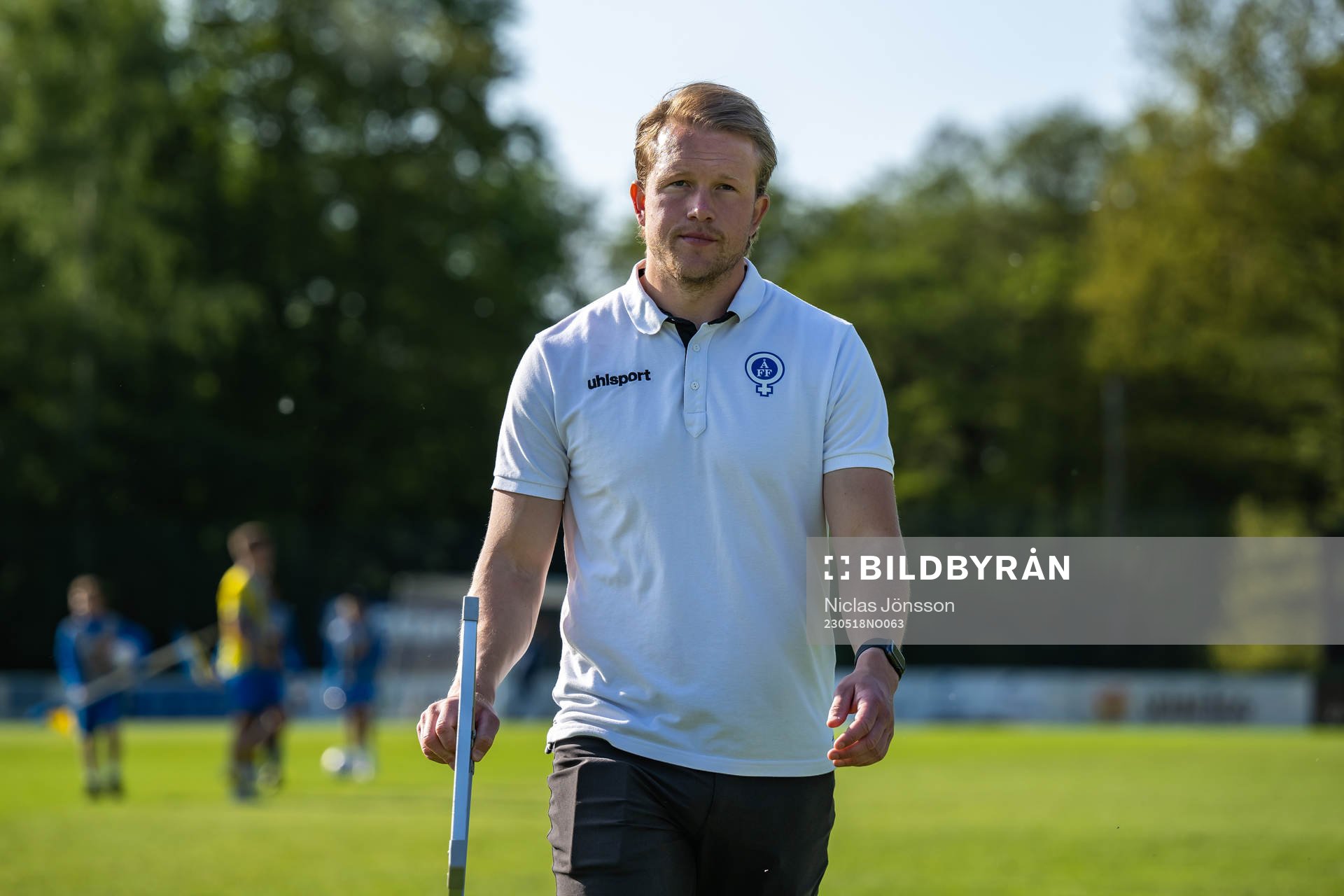 Åtvidabergs FFs huvudtränare Anders Bååth efter fotbollsmatchen i Division 1 Södra mellan Eskilsminne och Åtvidaberg den 18 maj 2023 i Helsingborg.