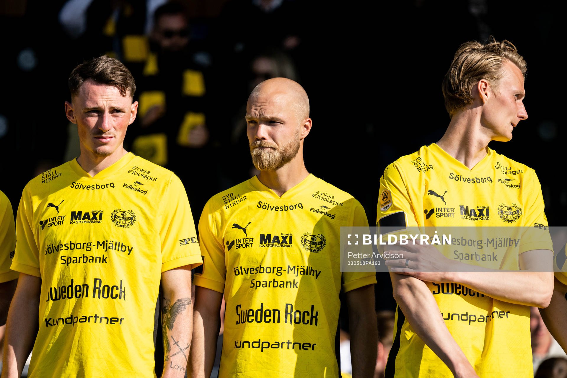 Mjällbys Noah Persson, Viktor Gustafson och Alexander