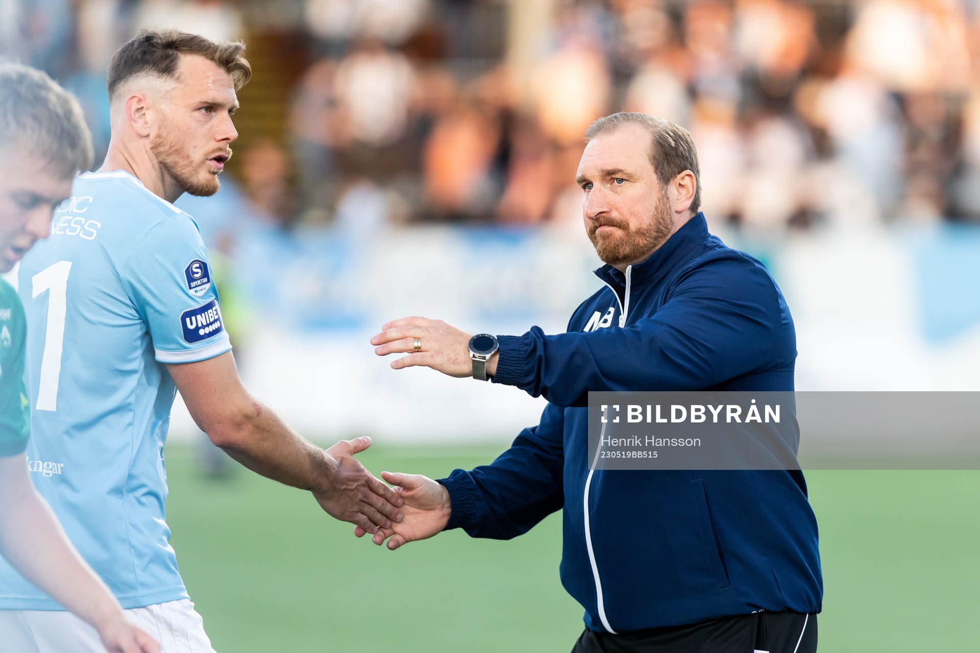 Gefles Leo Englund och tränare Mikael Bengtsson