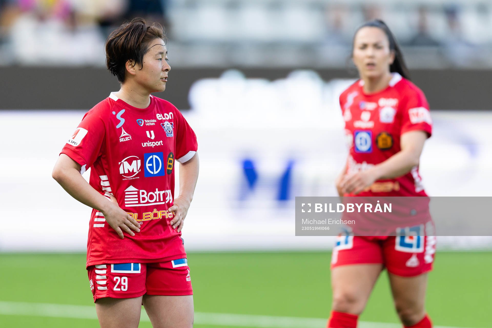 Linköpings Yuka Momiki under fotbollsmatchen i Damallsvenskan mellan Häcken och Linköping den 19 maj 2023 i Göteborg. 