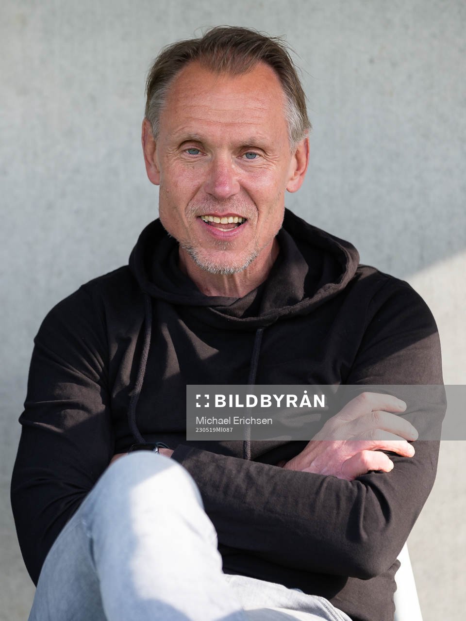 Linköpings tränare Andree Jeglertz innan fotbollsmatchen