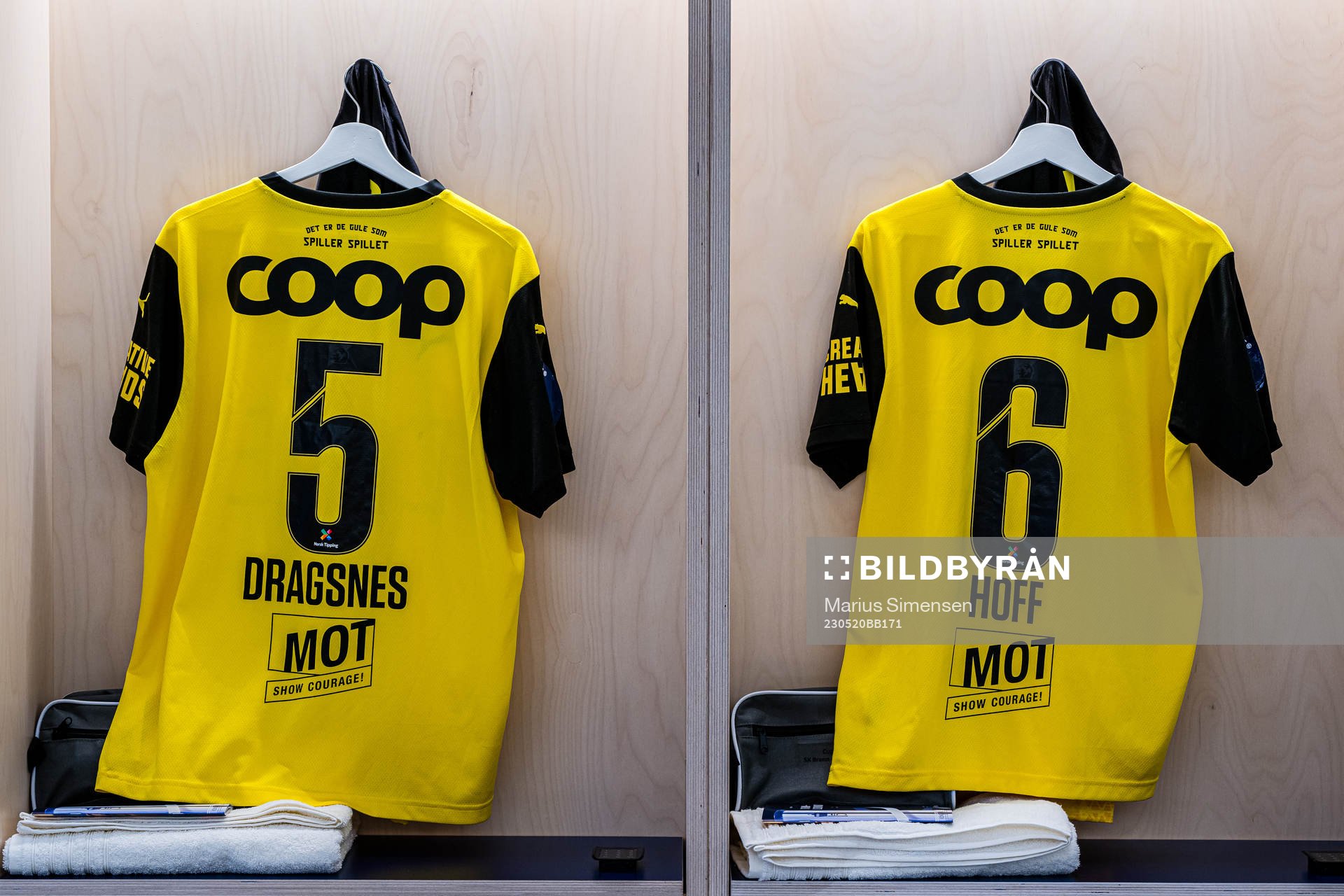 The shirt of Vetle Winger Dragsnes and Vebjørn Hoff of