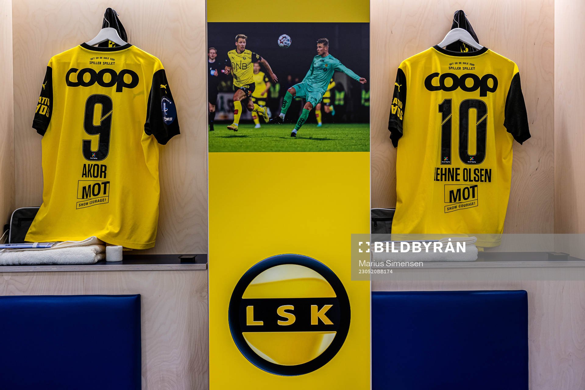 The shirt of Akor Adams and Thomas Lehne Olsen of