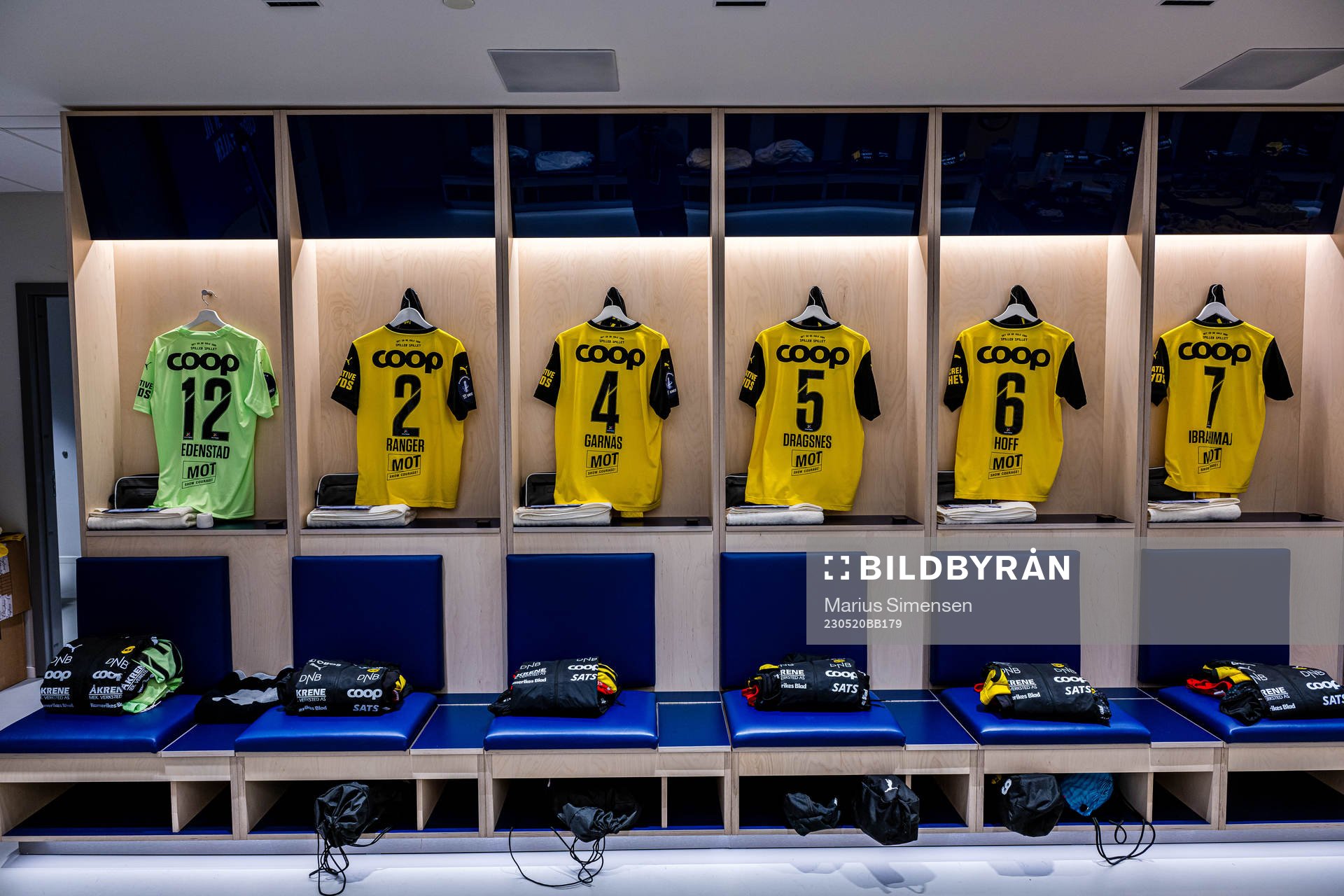 General interior view of the Lillestrøm SK dressing room