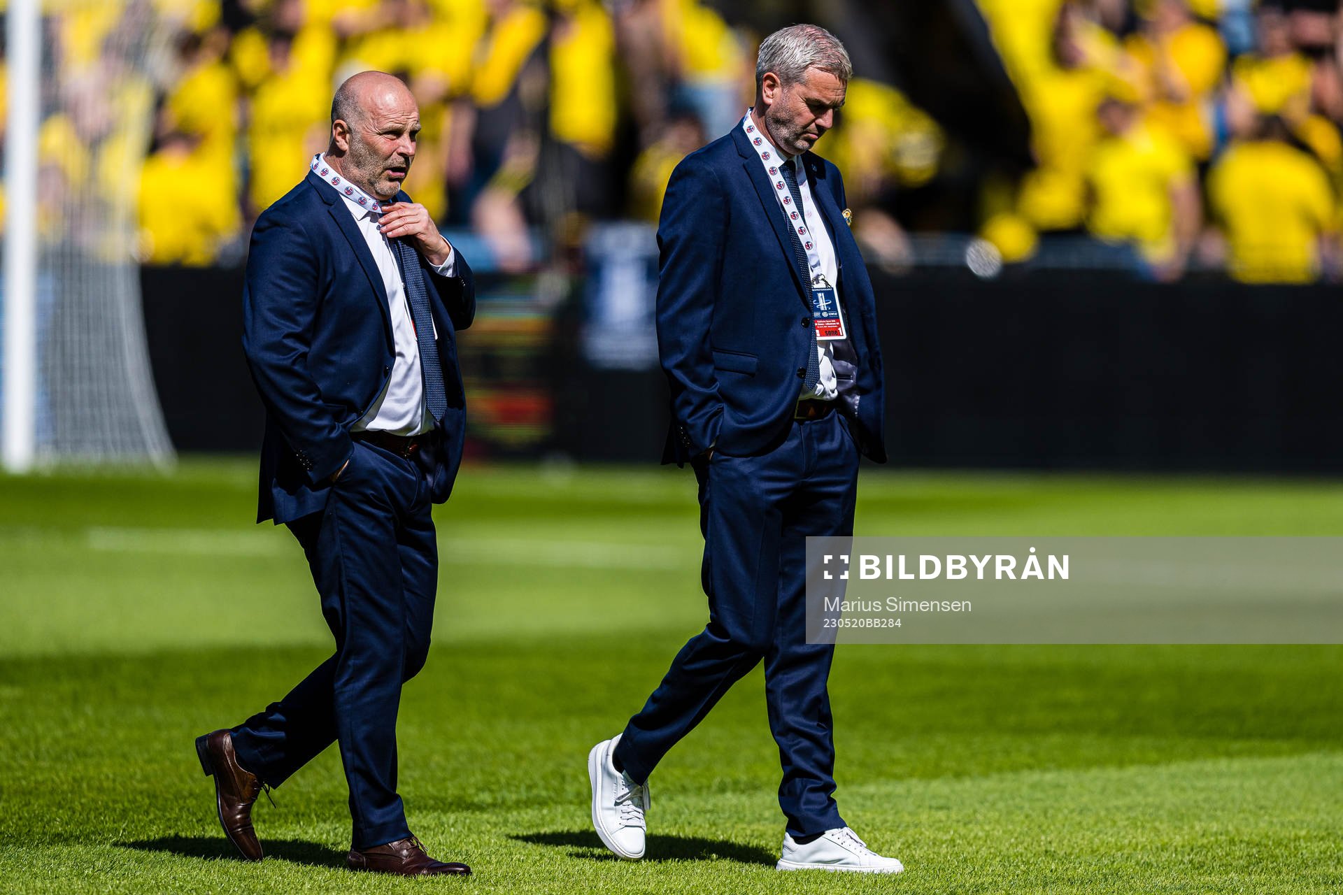 Geir Bakke, head coach of Lillestrøm, and Petter Myhre,