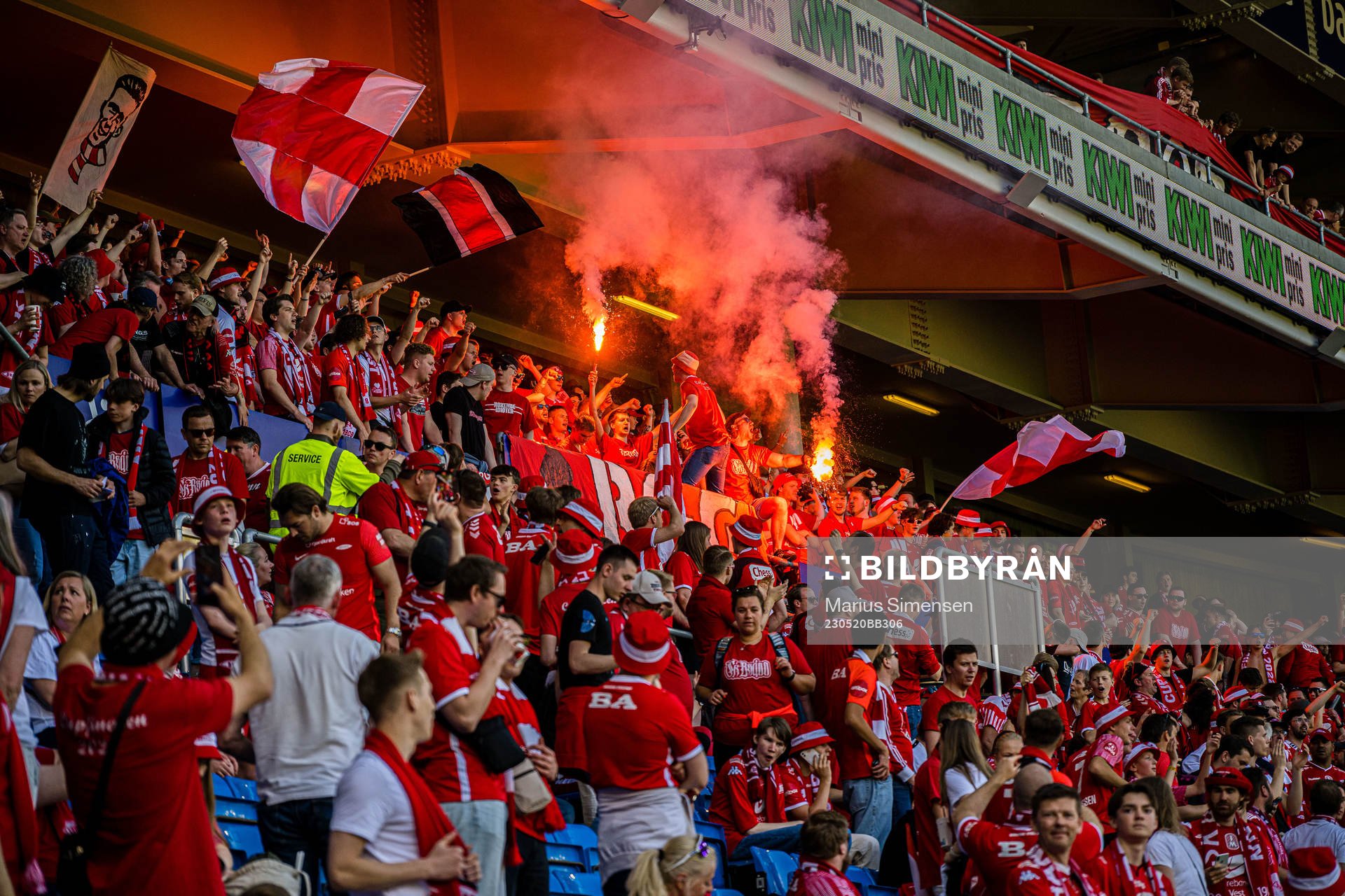 Spectators in the stands
