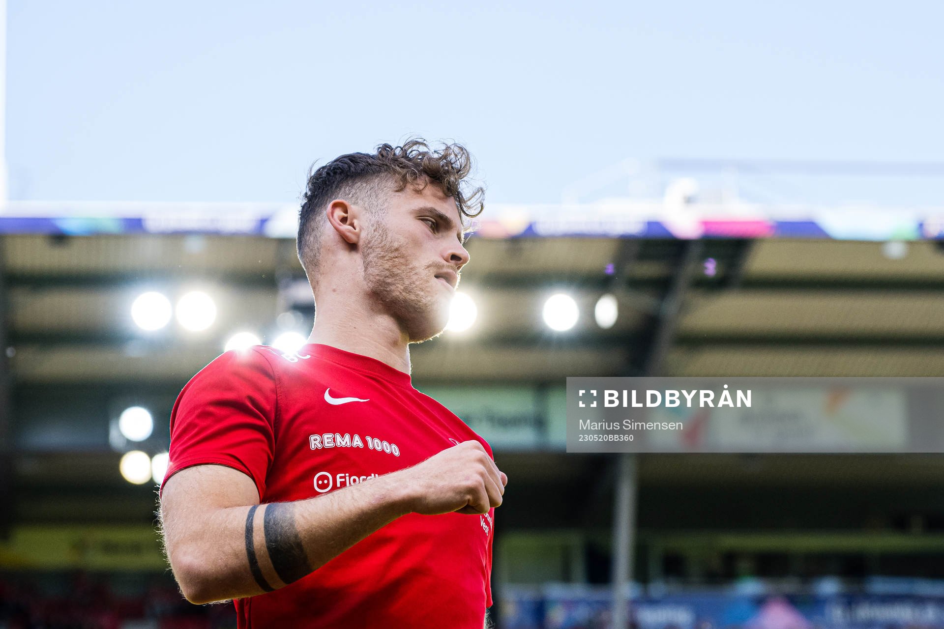 Ole Didrik Blomberg of Brann warms up
