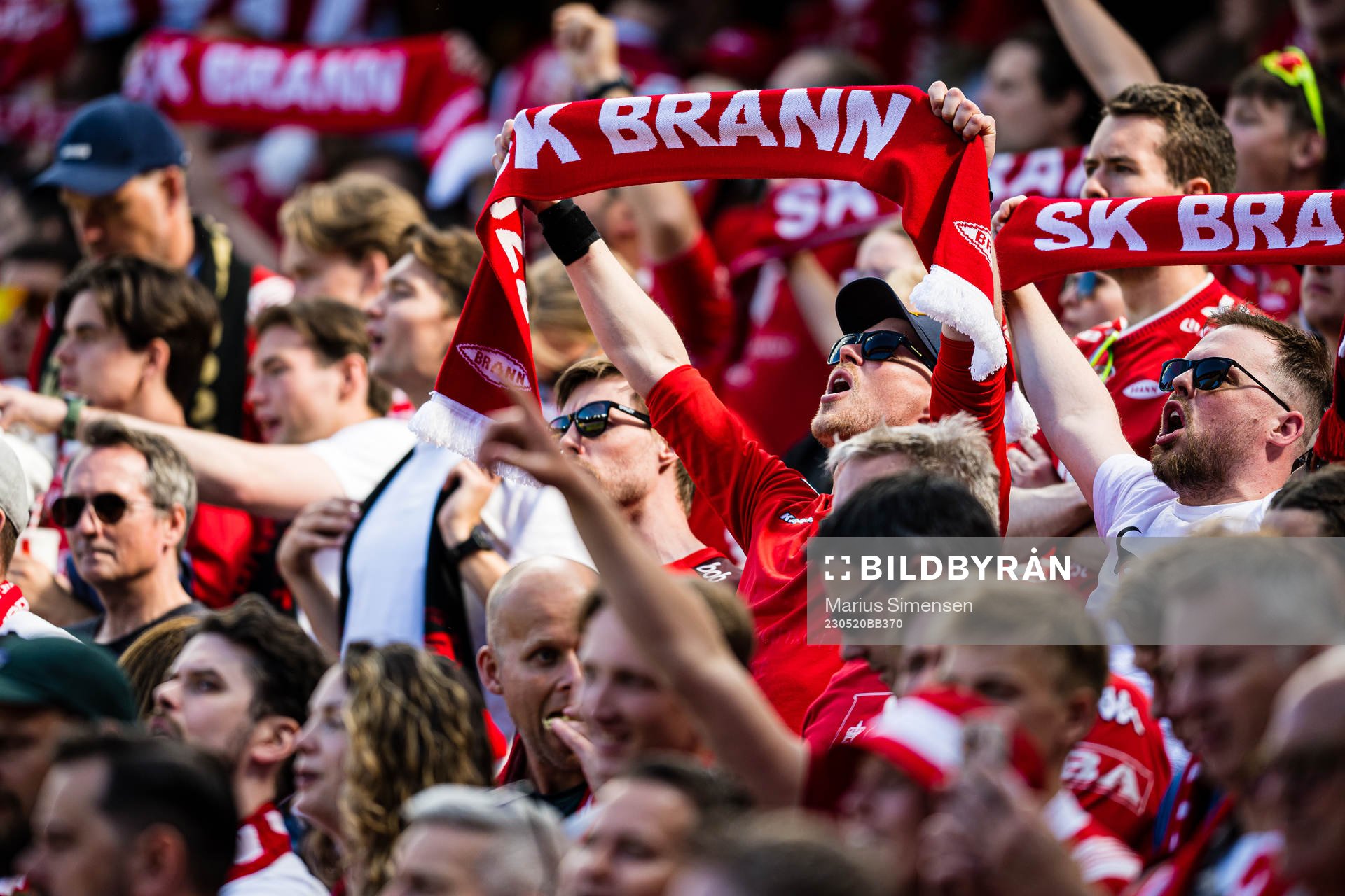 Spectators in the stands