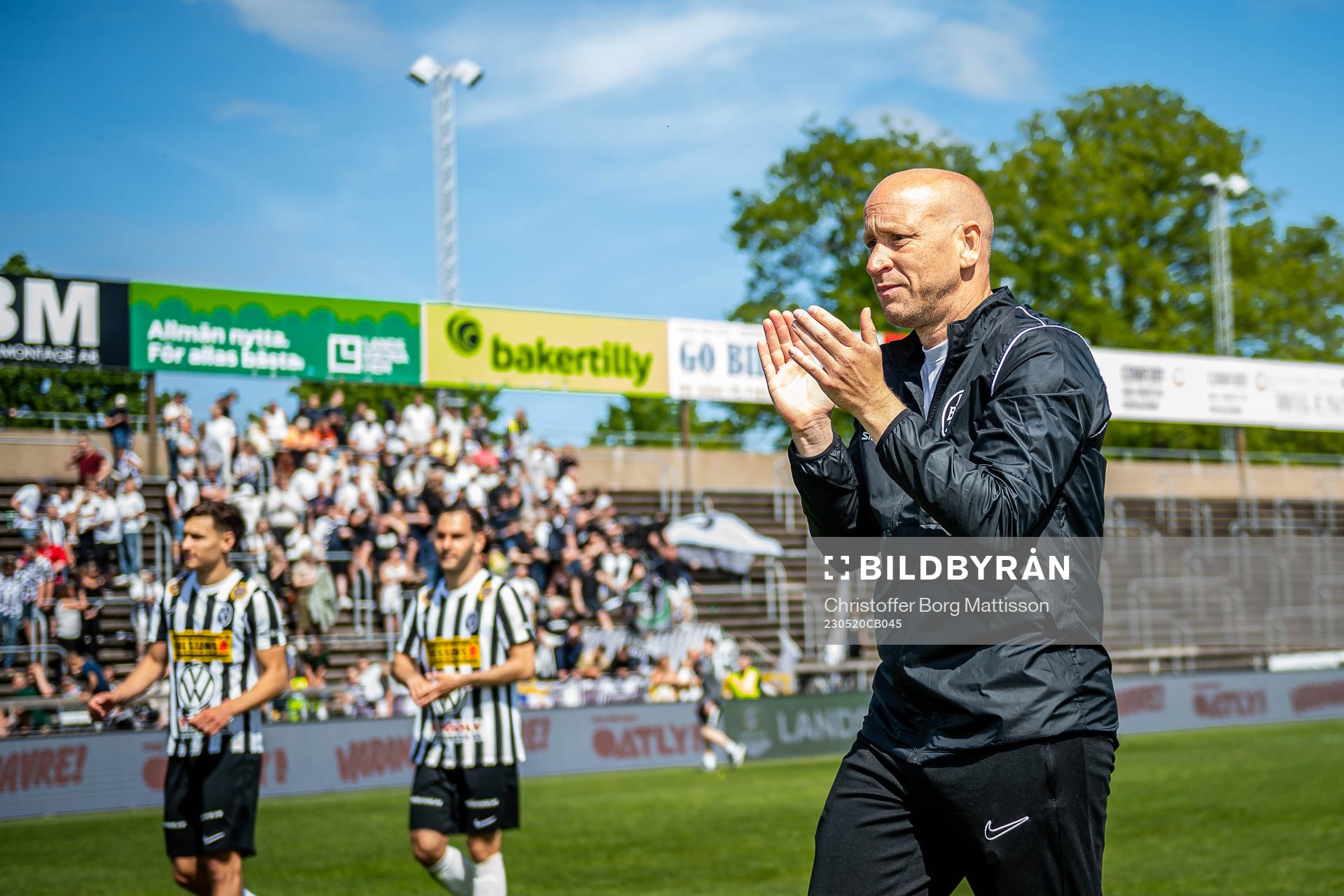 Landskronas tränare Billy Magnusson jublar