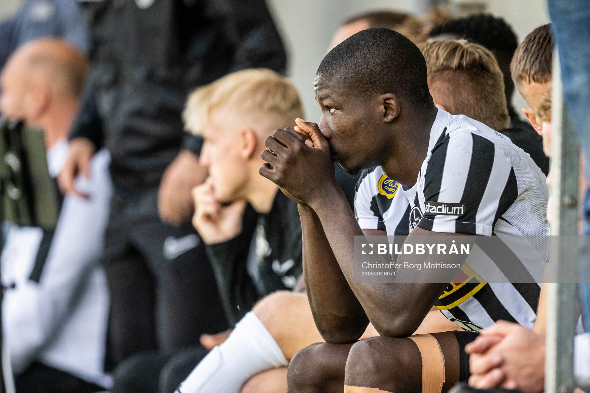 Landskronas Ousmane Diawara på bänken