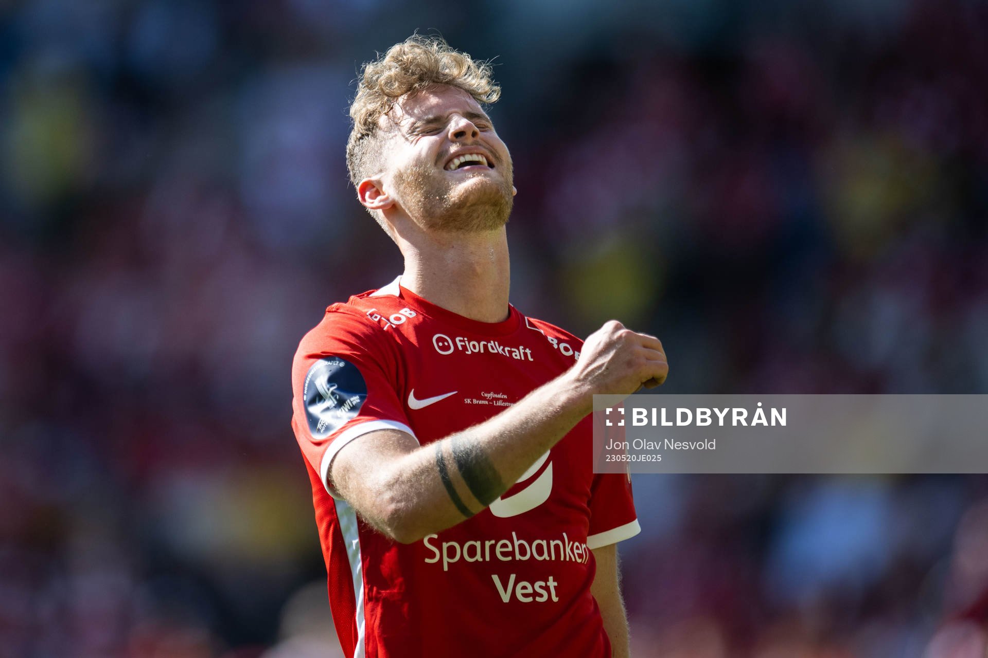 Ole Didrik Blomberg of Brann reacts