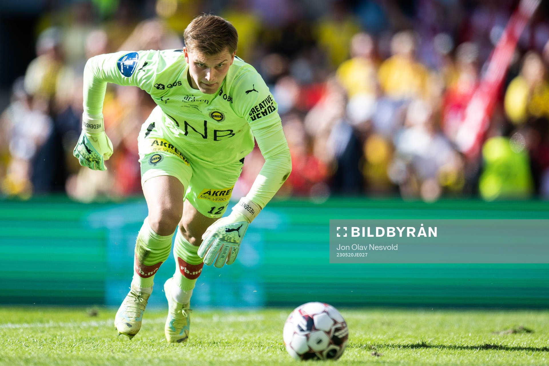 Goalkeeper Mads Hedenstad Christiansen of Lillestrøm