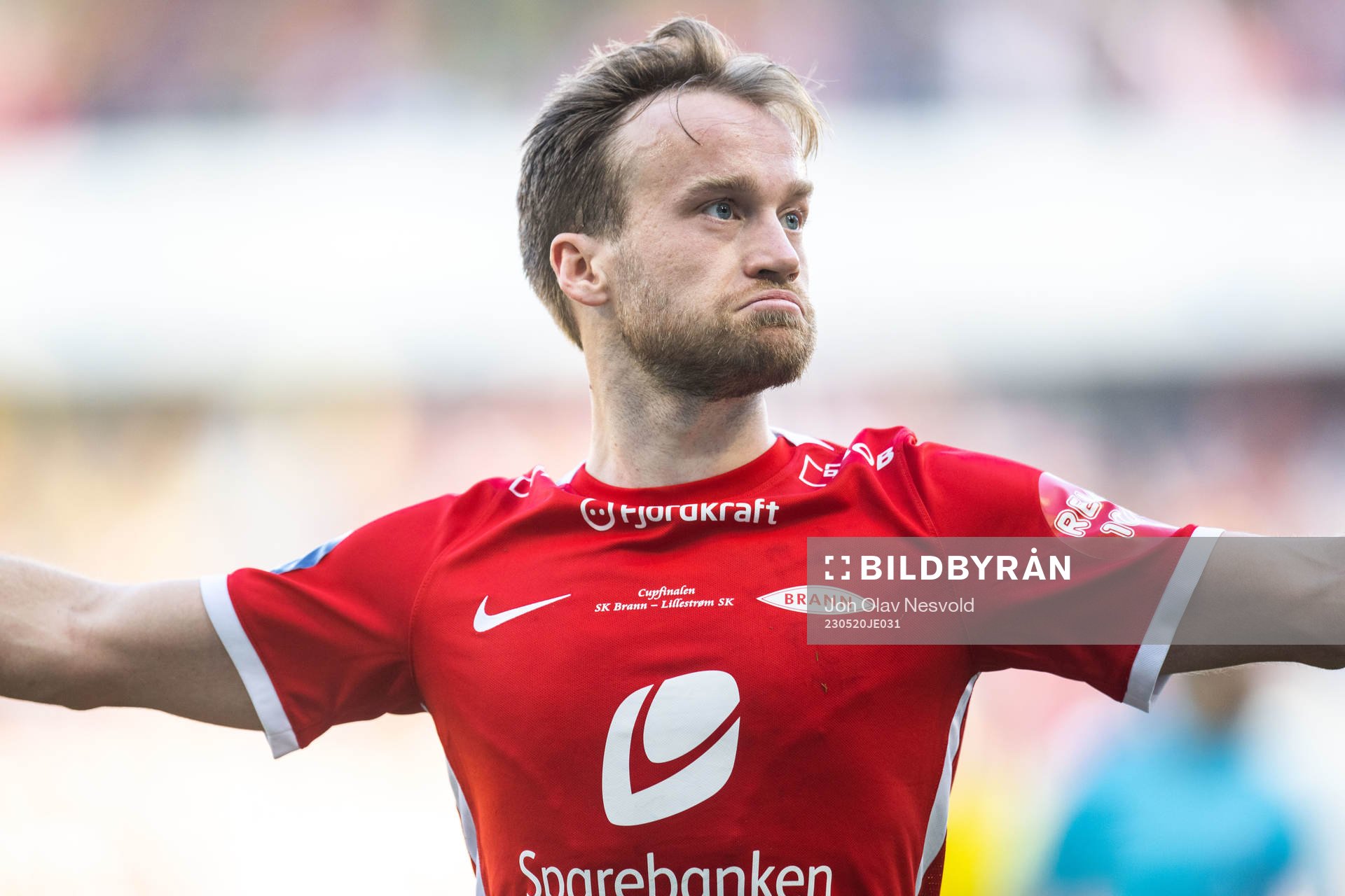 Bård Finne of Brann celebrates scoring 2-0