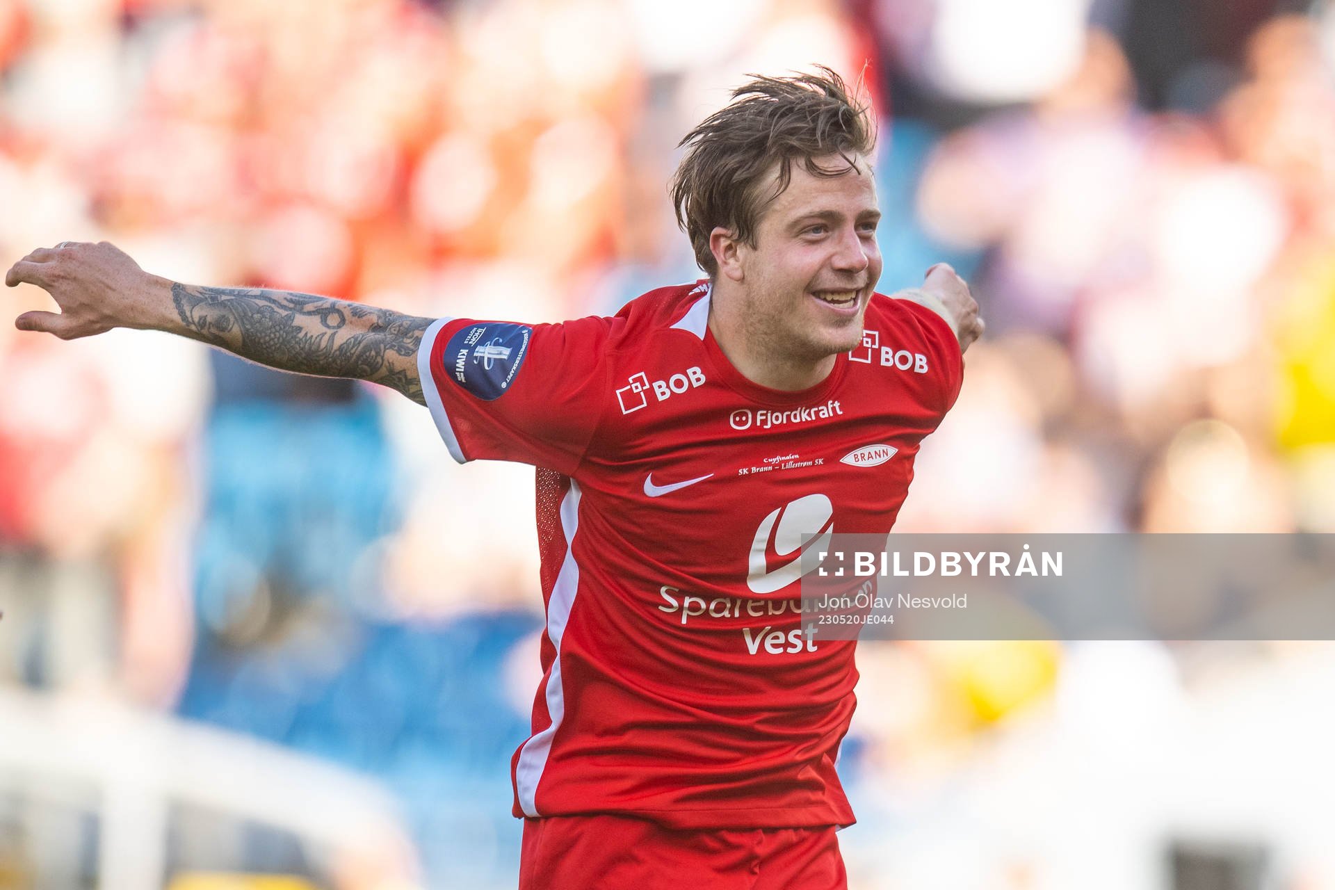 Frederik Lindbøg Børsting of Brann celebrates